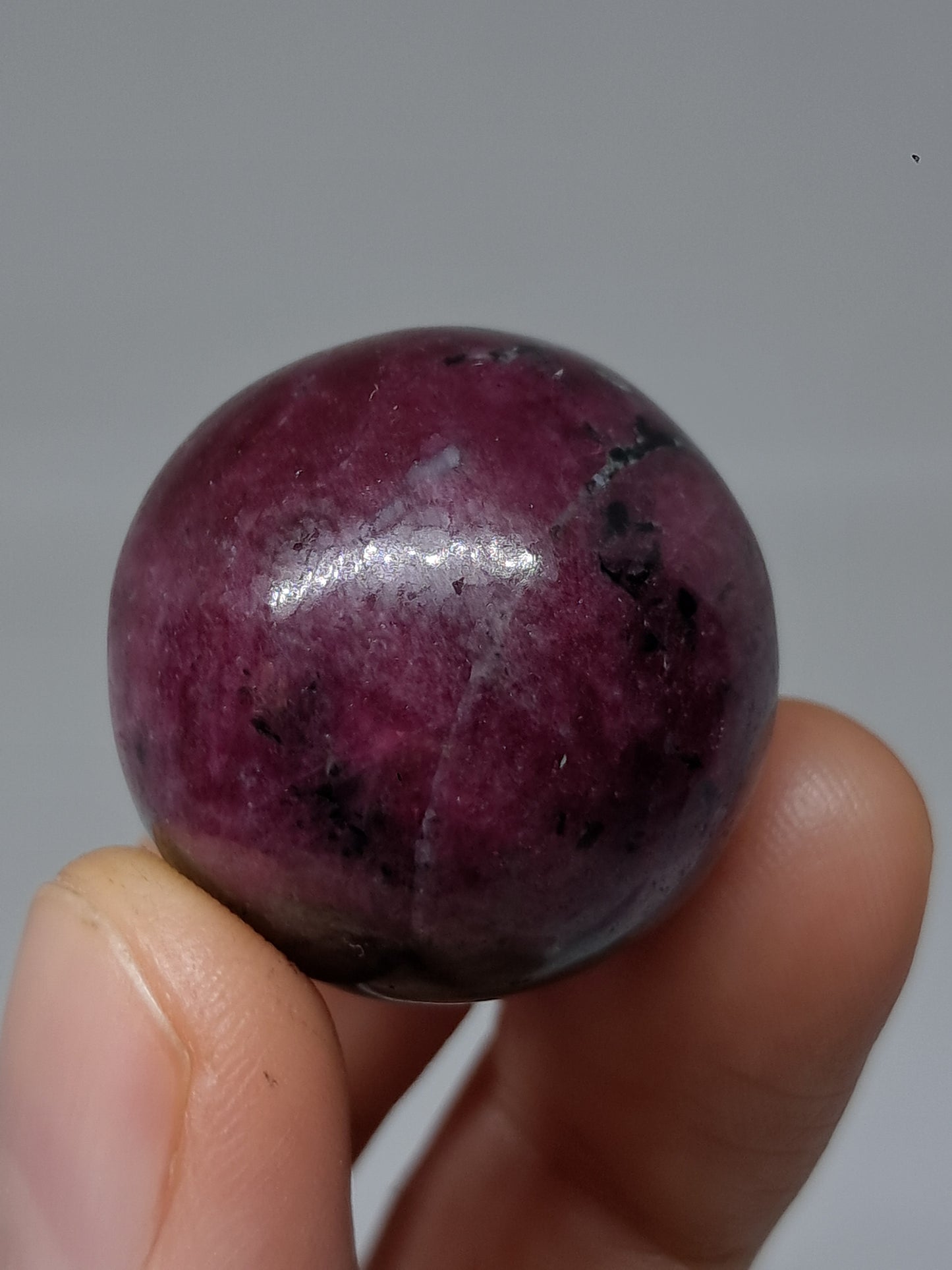 Ruby Zoisite Sphere | Natural Stone | Polished Crystal