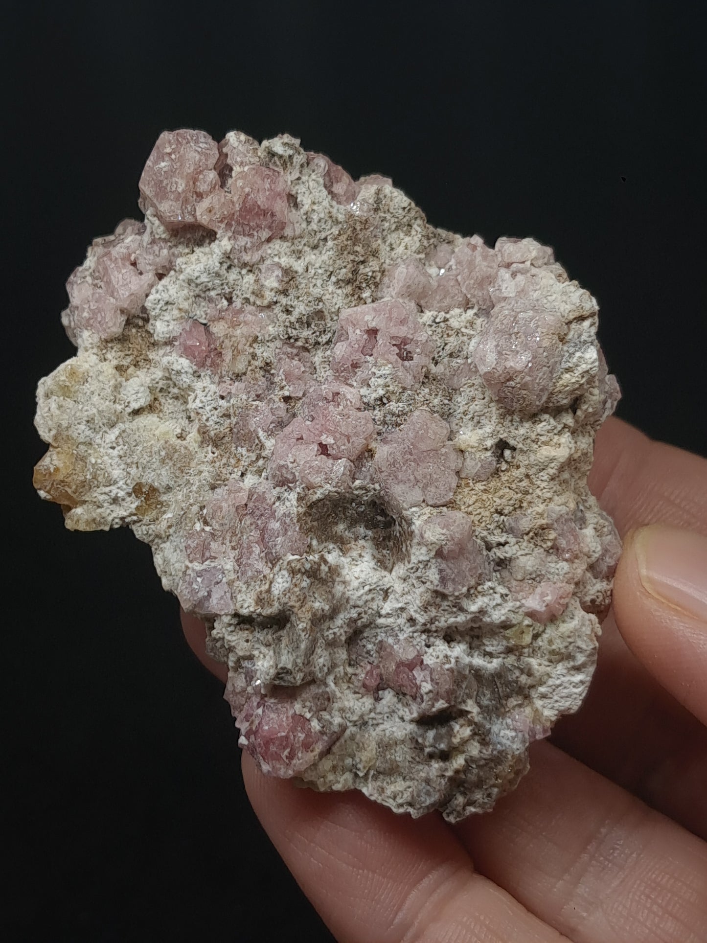 Grossular Garnet on Matrix (Mexico) Pink Garnet Cluster |Rough Crystal Stone | Mineral Specimen #GR19