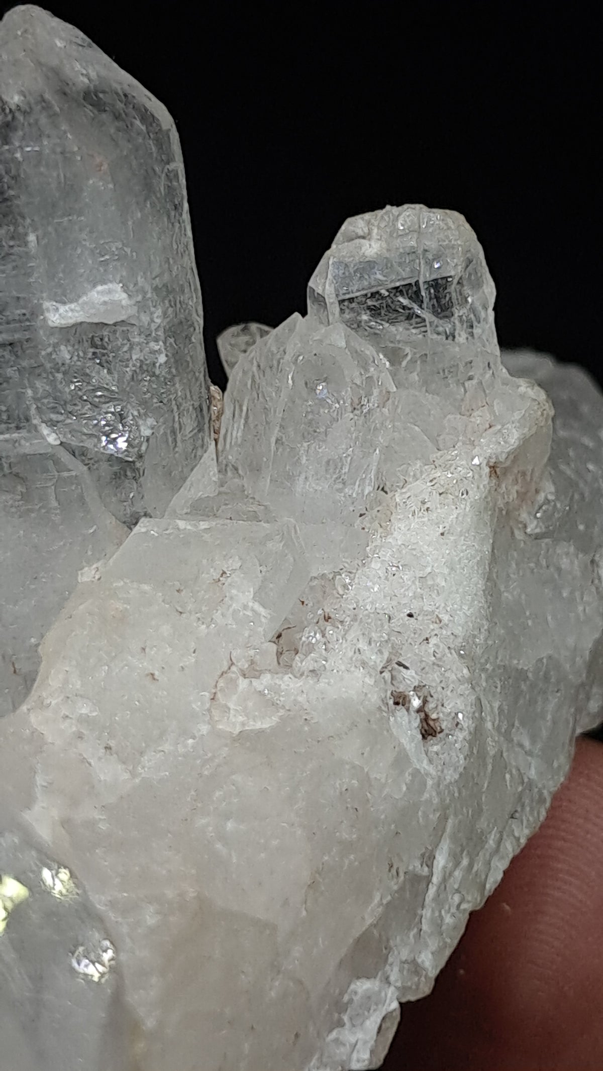 Himalayan Clear Quartz (Kullu) Natural Cluster | Black Rutile Inclusions | Double Termination #CH91
