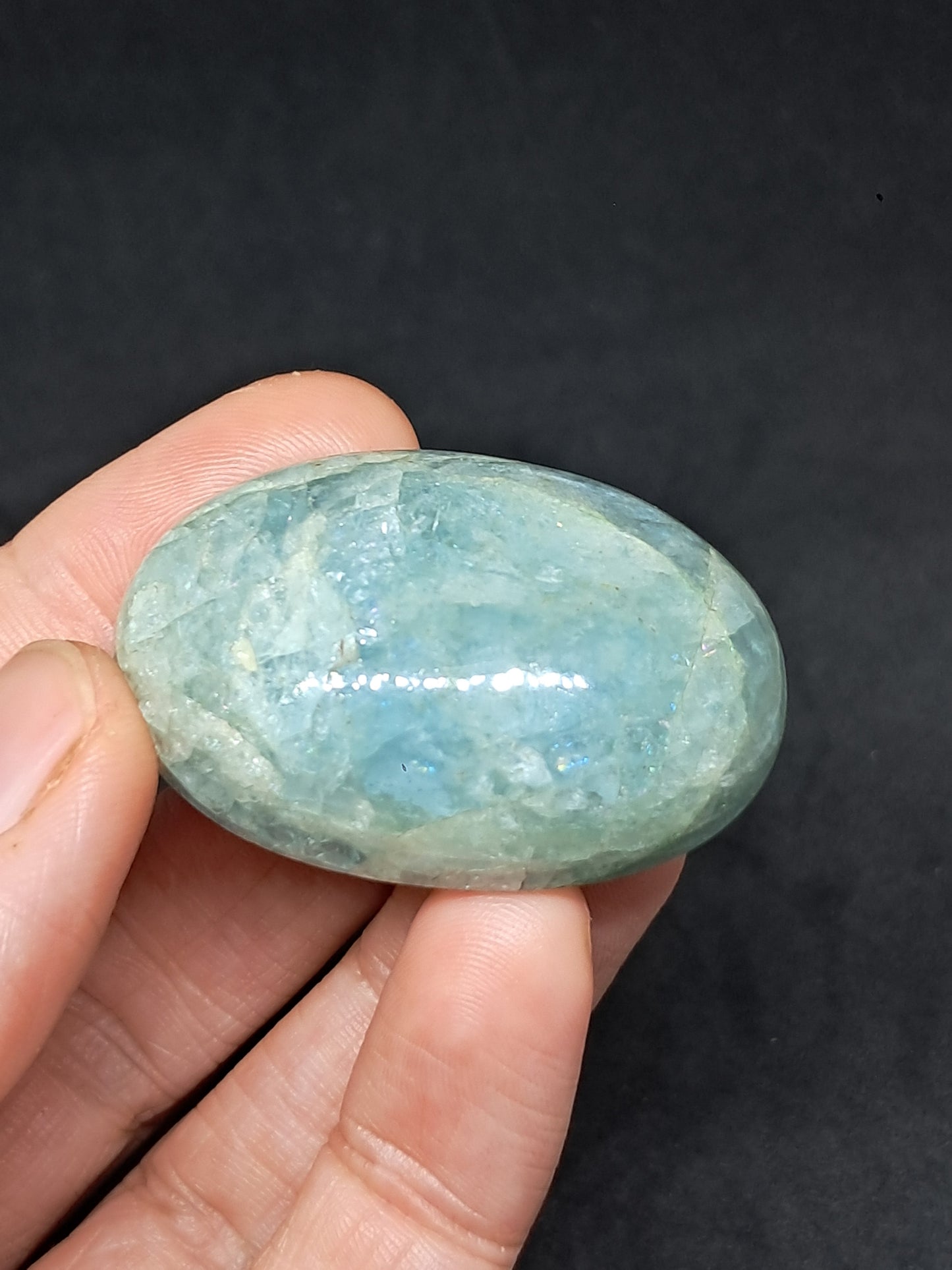 Aquamarine Cabochon Large Size | Polished Natural Stone