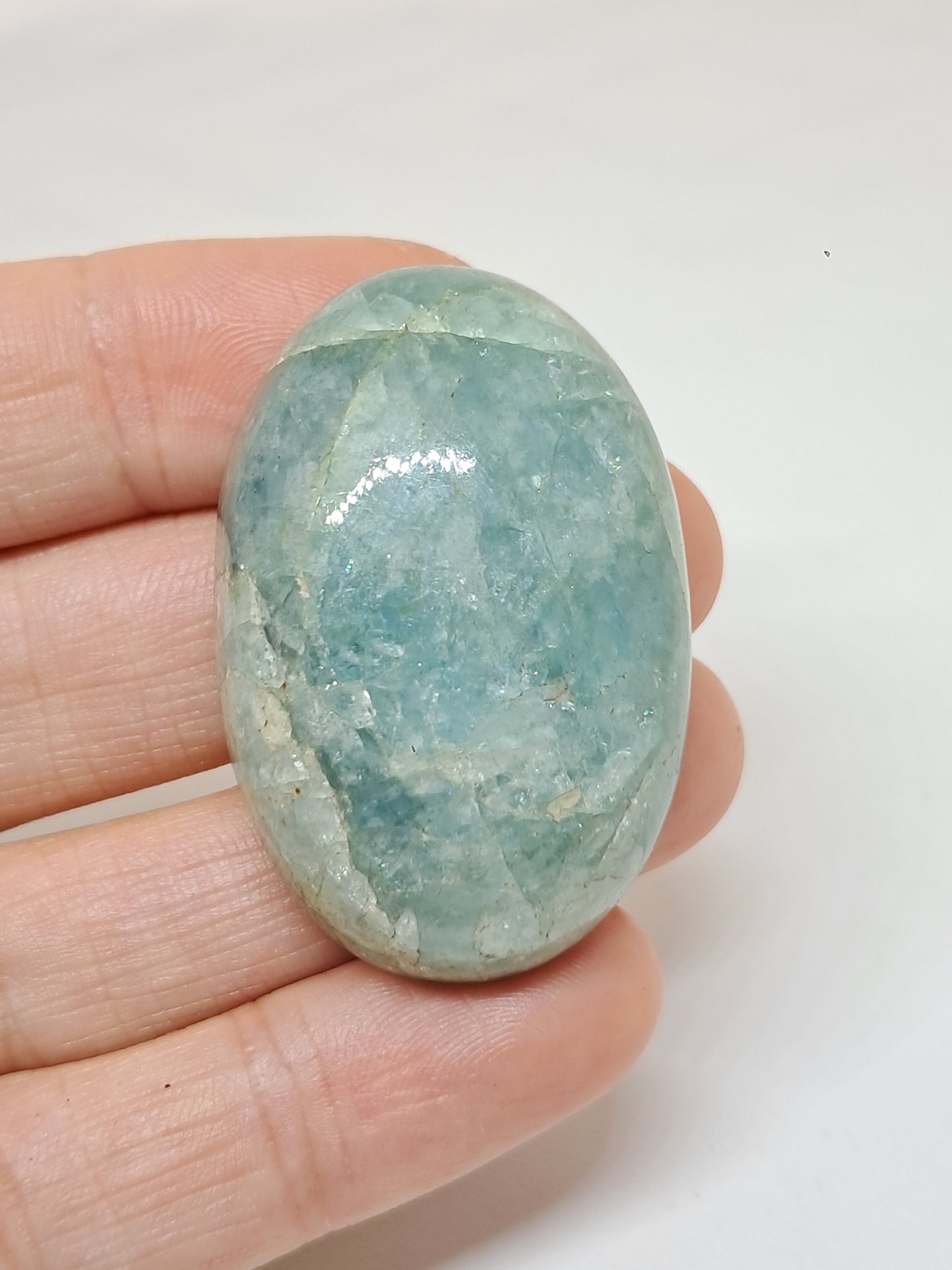 Aquamarine Cabochon Large Size | Polished Natural Stone