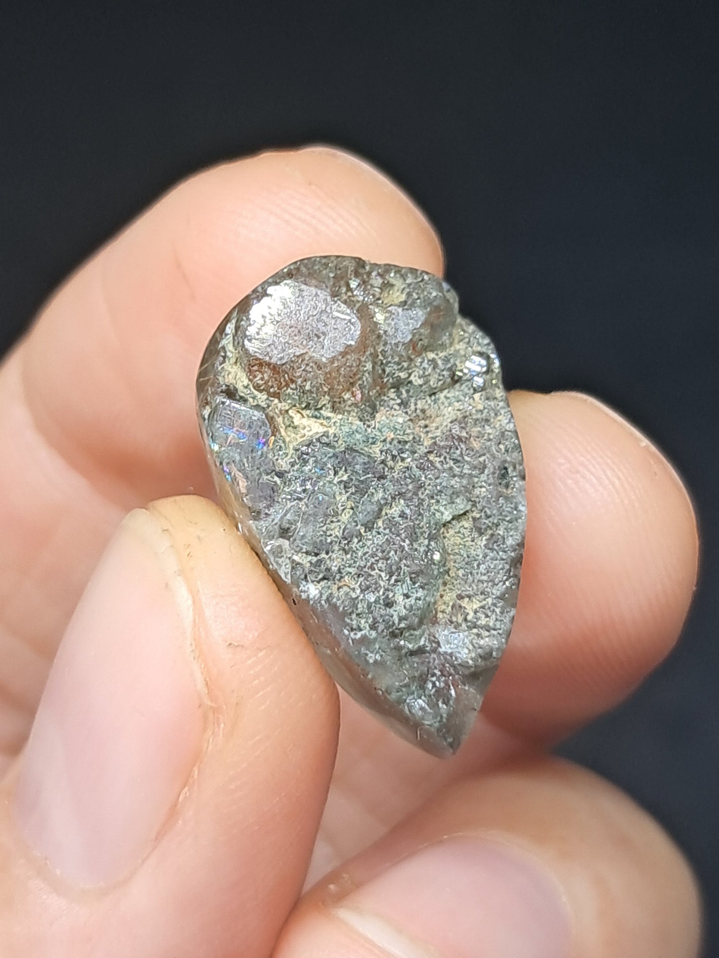 Chlorite Quartz w/ Golden Rutile (Kullu) Half Rough Half Polished | Natural Stone | Cabochon #CH52