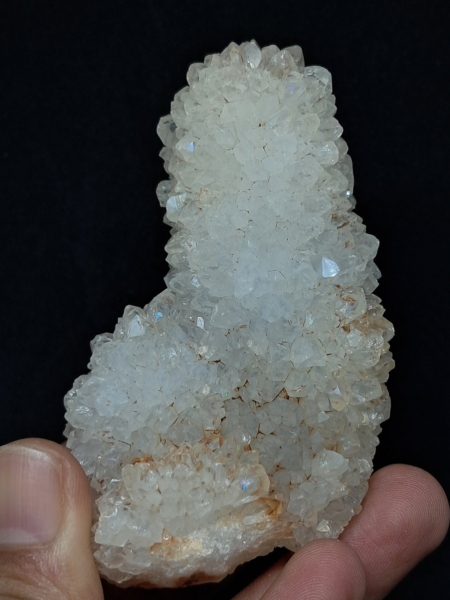 Cuarzo iris (Aurangabad) | Anandalita | Estalactita | Cristal natural n.° AQ6