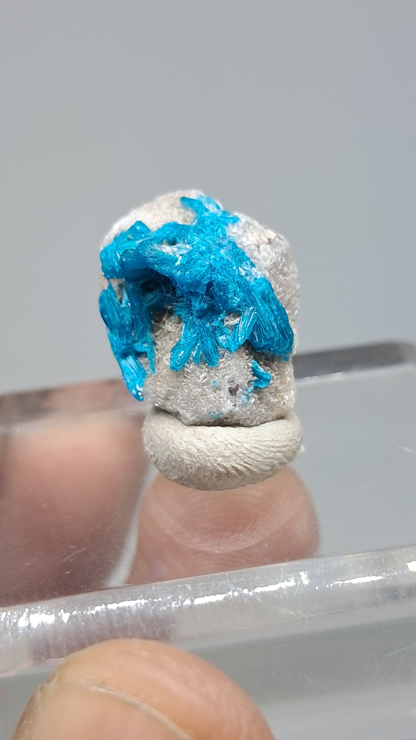 Láminas de Cavansita sobre Matriz de Estilbita (Wagholi) Cristal en Bruto | Piedra Natural | Muestra de Mineral Raro #CV66