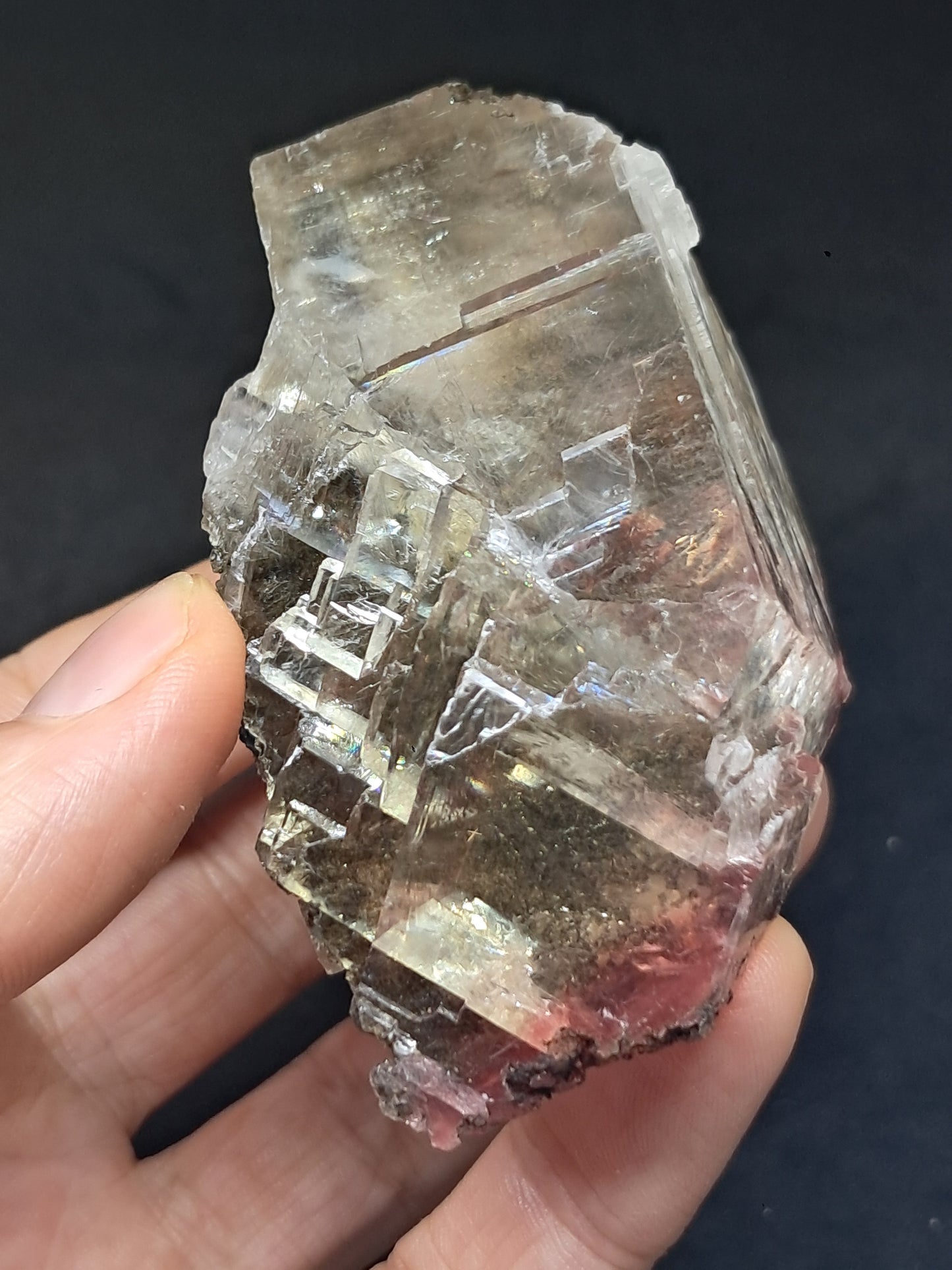 Calcita de frambuesa mohosa *Hallazgo raro* (Madhya Pradesh) Cristal natural | Piedra en bruto | Muestra mineral #CA37