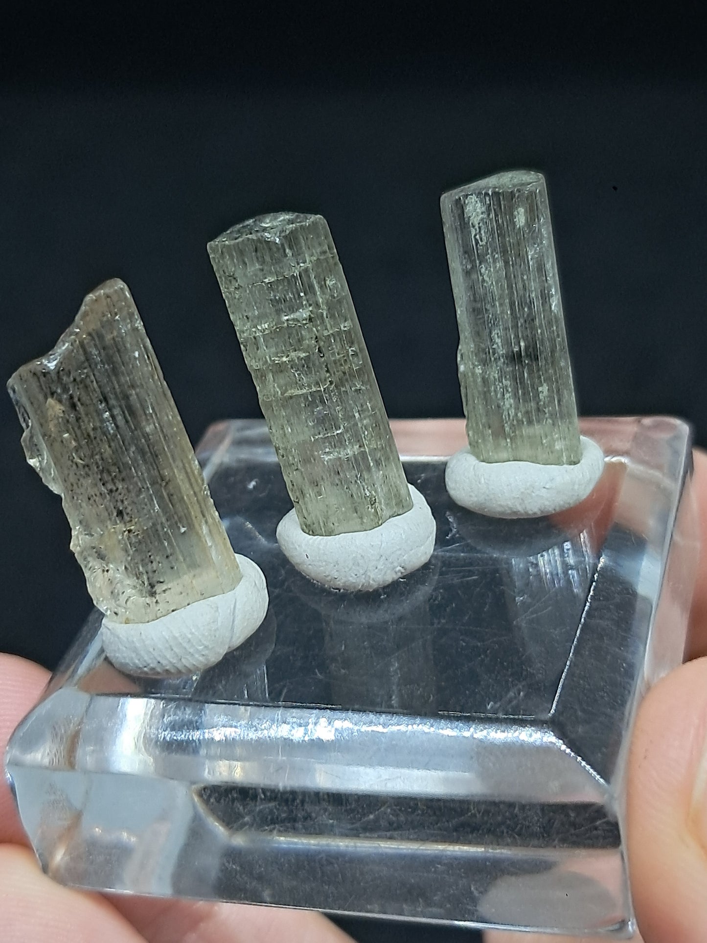 Set of 3 Fluorescent Scapolite Crystals (Karur) UV Reactive | Rough Stone | Natural Mineral Specimen #SCP26
