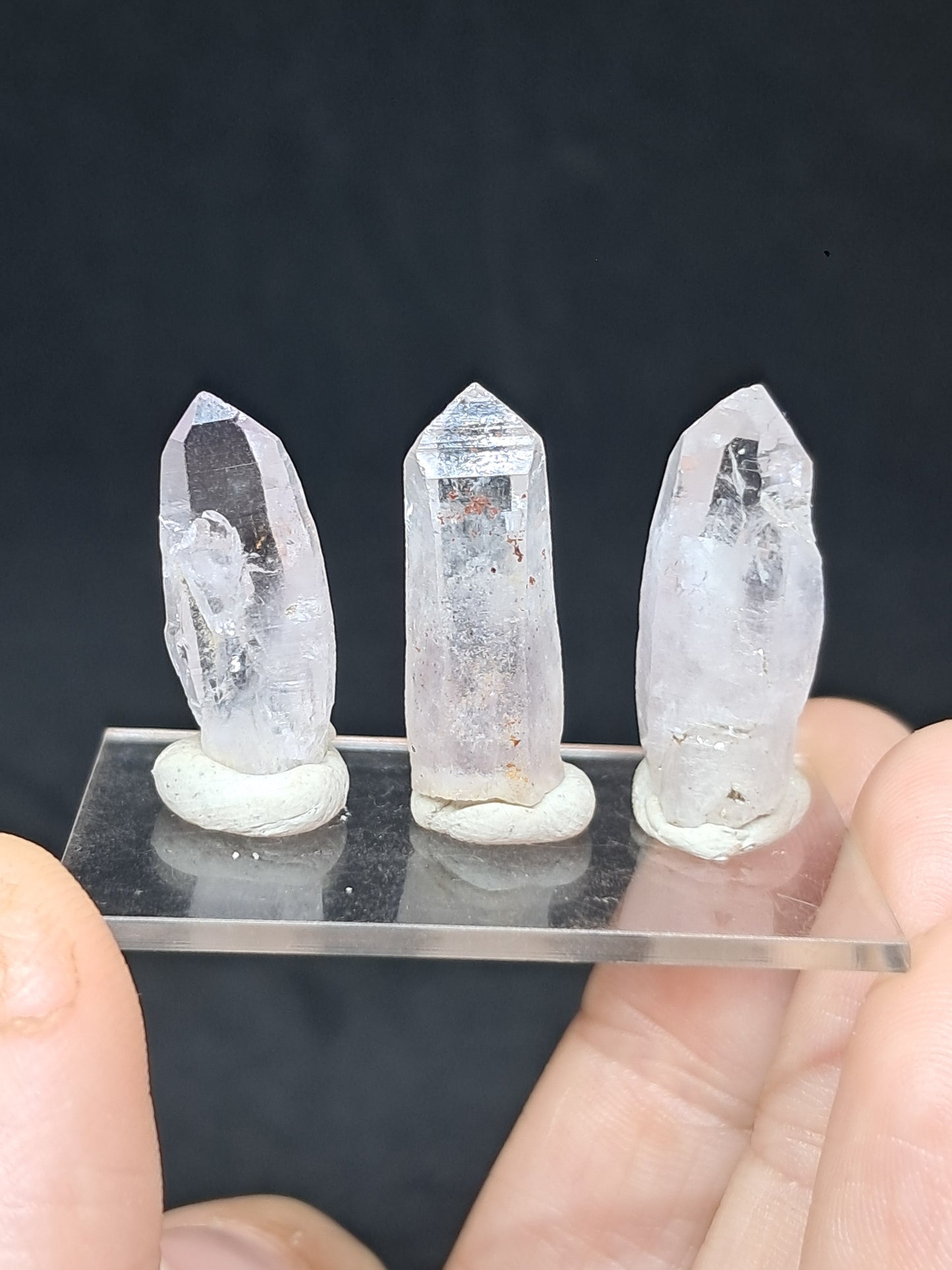 Set of 3 Veracruz Amethyst Crystals (Mexico) | Natural Points | Mineral Specimen #VA37