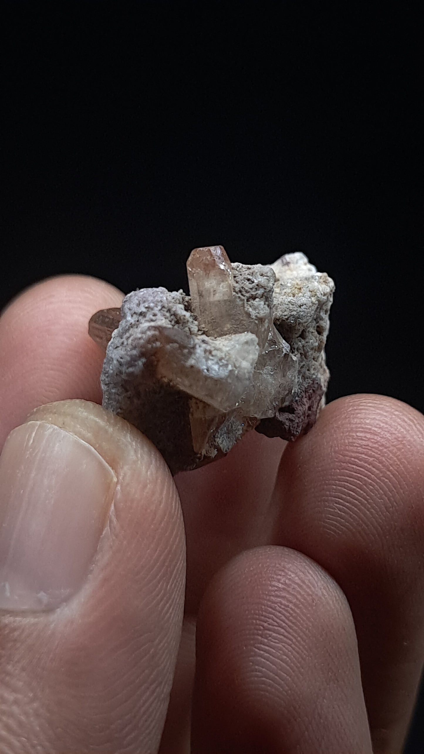 Natural Topaz Crystal In Matrix (Mexico) Champagne Colour | Rare Gemstone | Mineral Specimen #TPZ39
