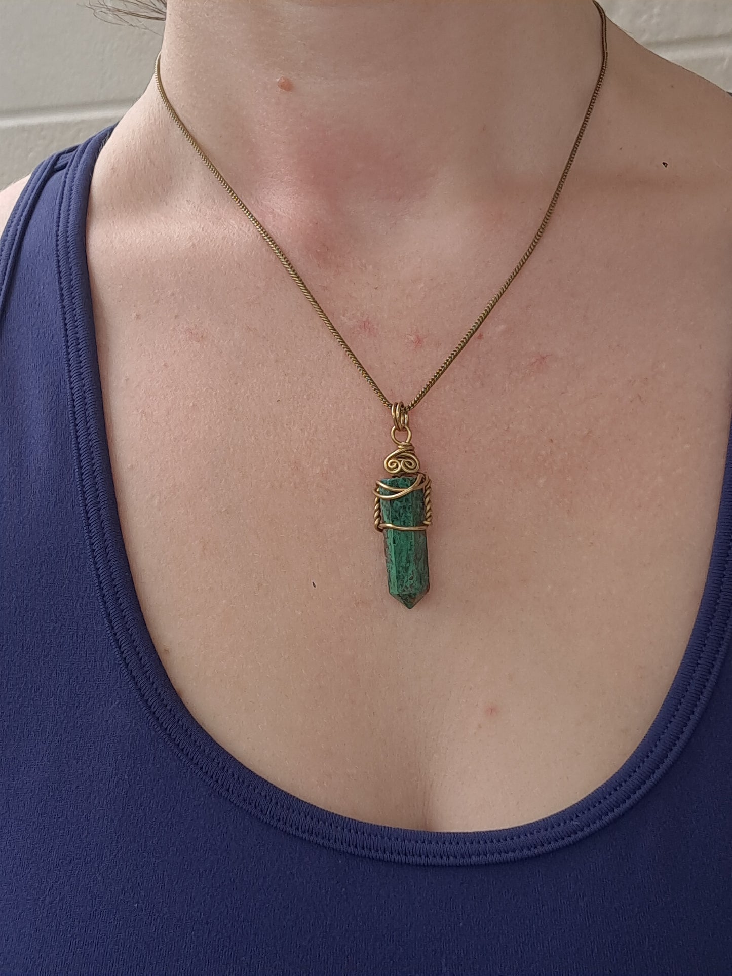 Chrysocolla Pendant | Handcrafted Jewelry #JL53