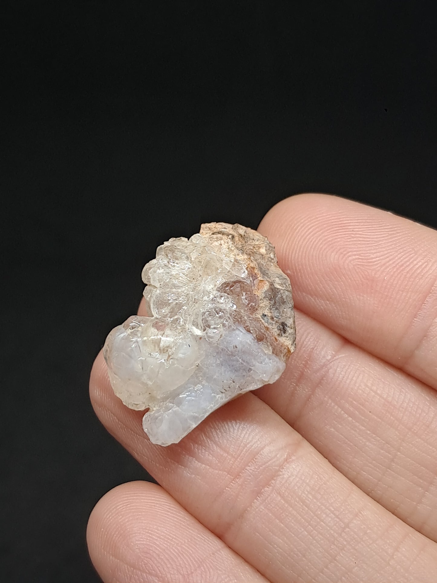 Hyalite Opal on Matrix (Mexico) Rough Crystal Stone | UV-Reactive Mineral Specimen #OH21