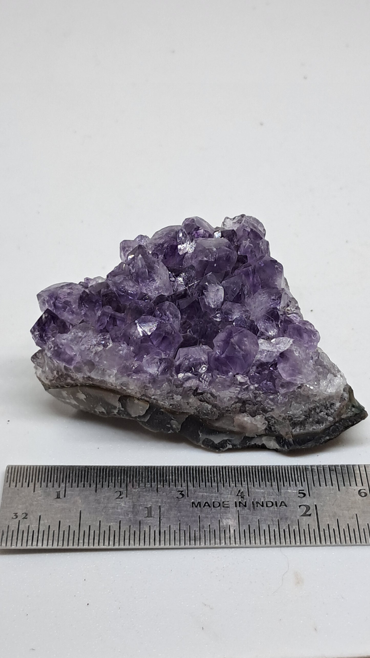 Amatista Morada Profunda Sobre Ágata (Brasil) | Drusa Natural | Mineral #AMB6