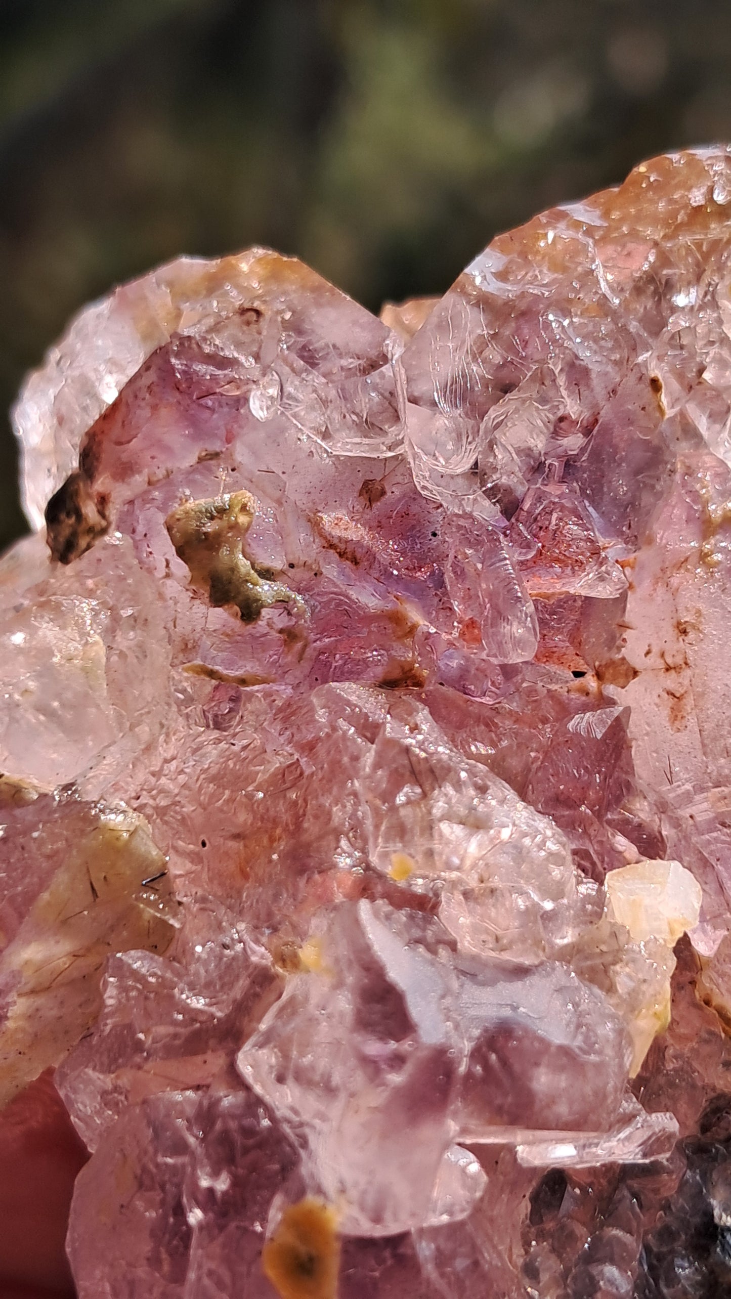 Amethyst Scepter Flower from Karur | Honeycomb Terminations | "Super Seven" inclusions | Mineral Specimen #KA185