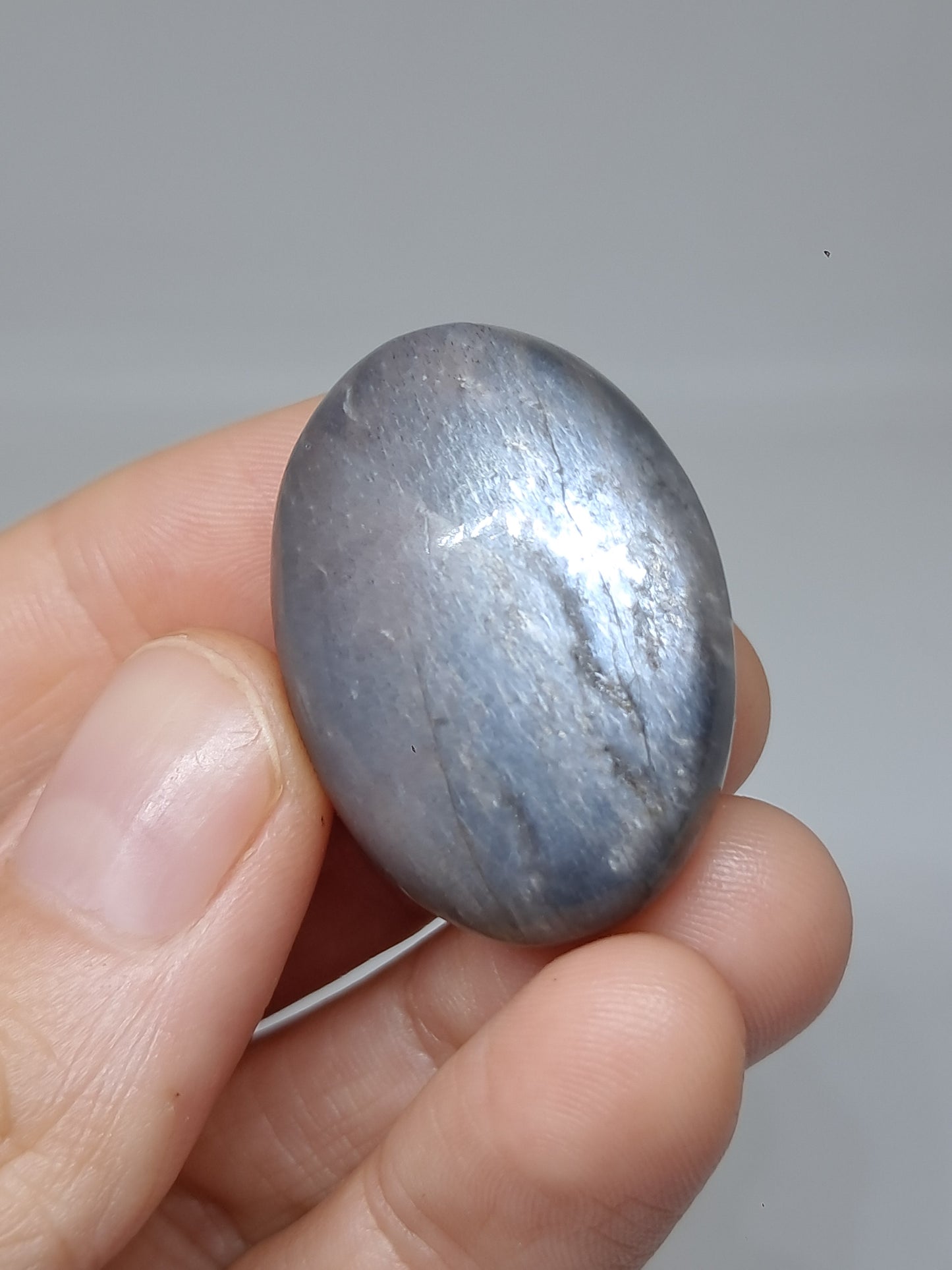 Grey Moonstone Palmstone | Silver Sheen | Good Quality Natural Stone