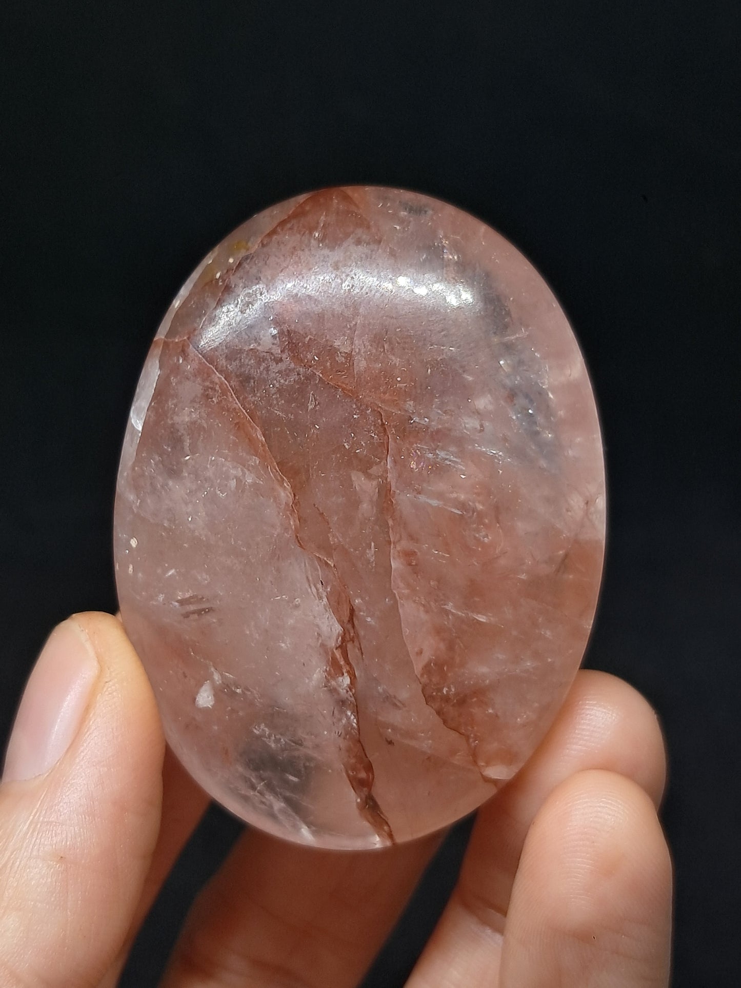 Hematite Quartz | Fire Quartz Palmstone | Good Quality Natural Stone
