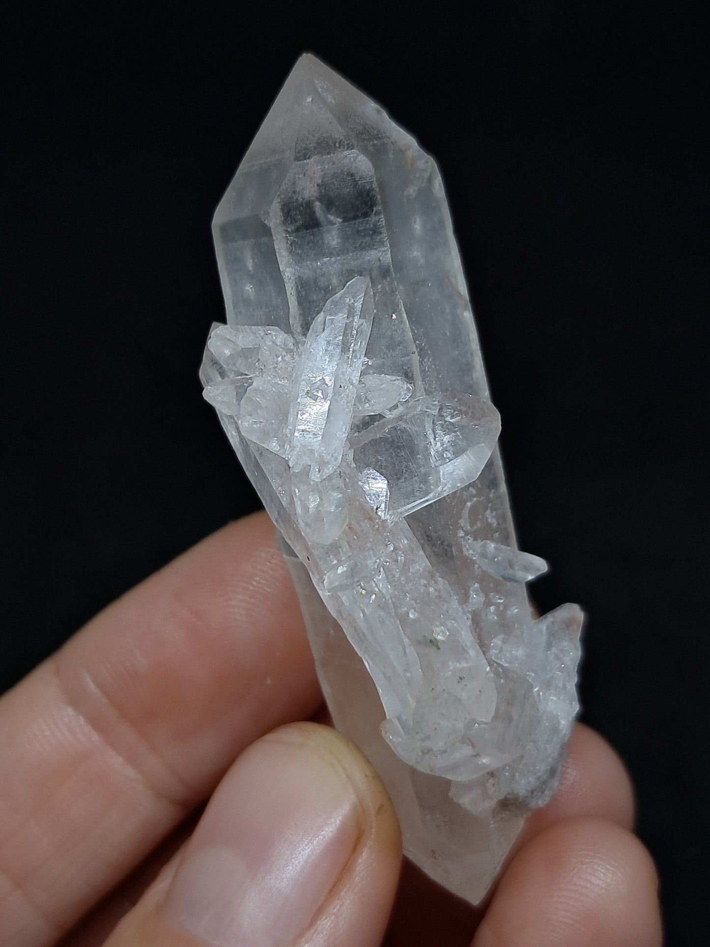 Punta biterminada de cuarzo del Himalaya | Cristal natural | Ejemplar mineral n.° CH67