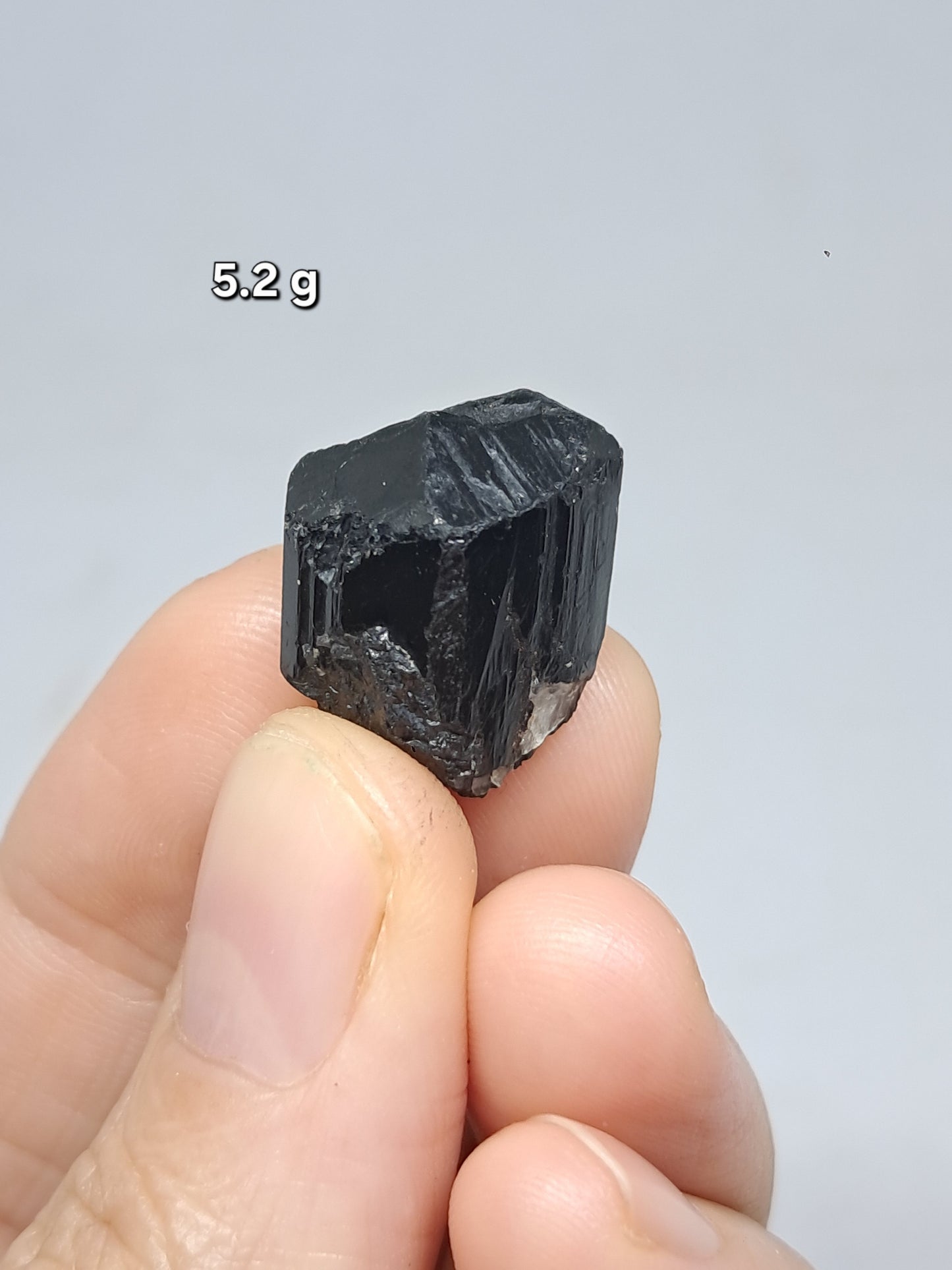 Small Black Tourmaline Crystal (Karnataka) Naturally Terminated | Natural Stone | Mineral Specimen #BT2