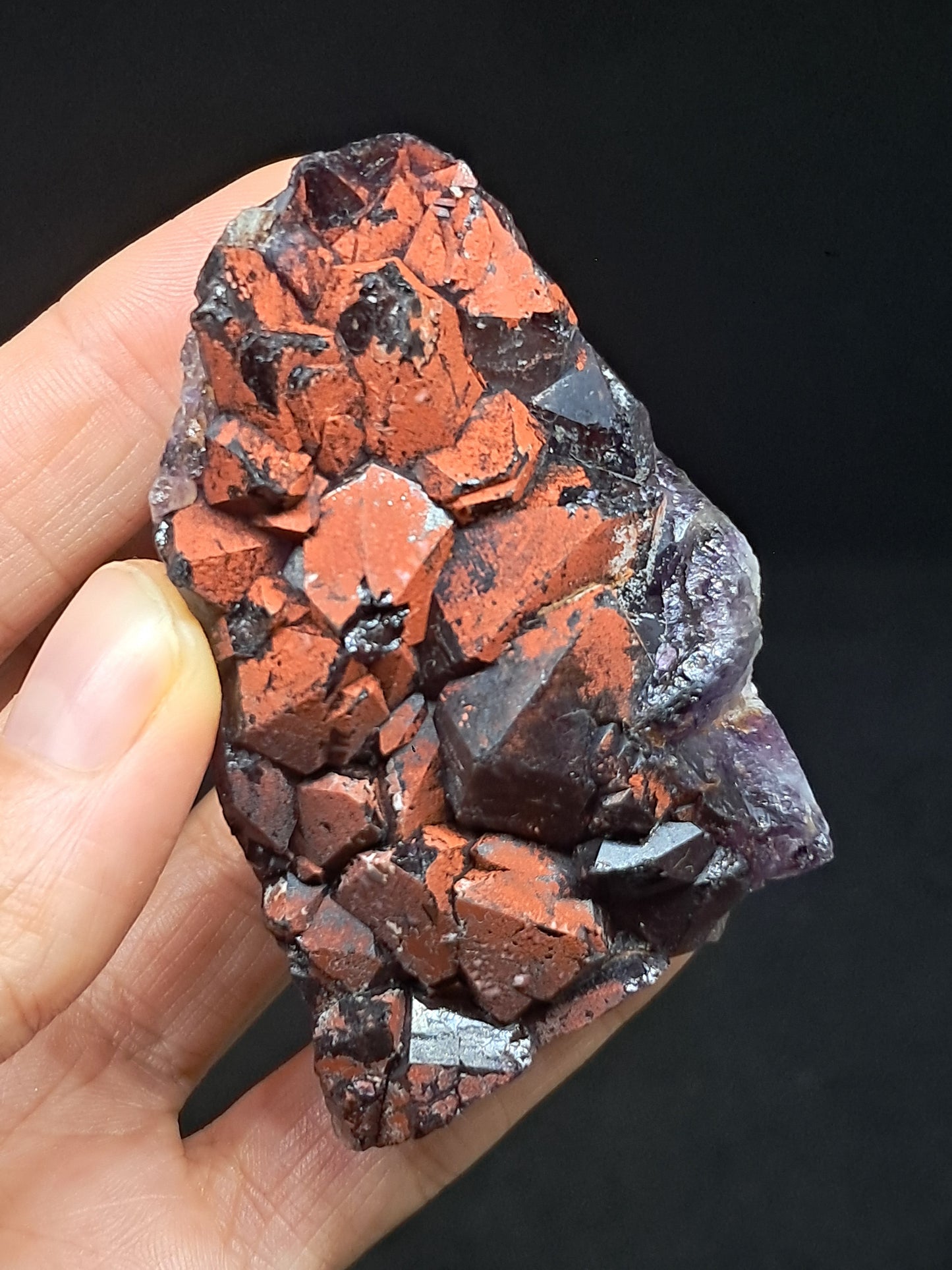 Amethyst w/ Hematite Cluster (Madhya Pradesh) | Mineral Specimen | Natural Stone #AM6