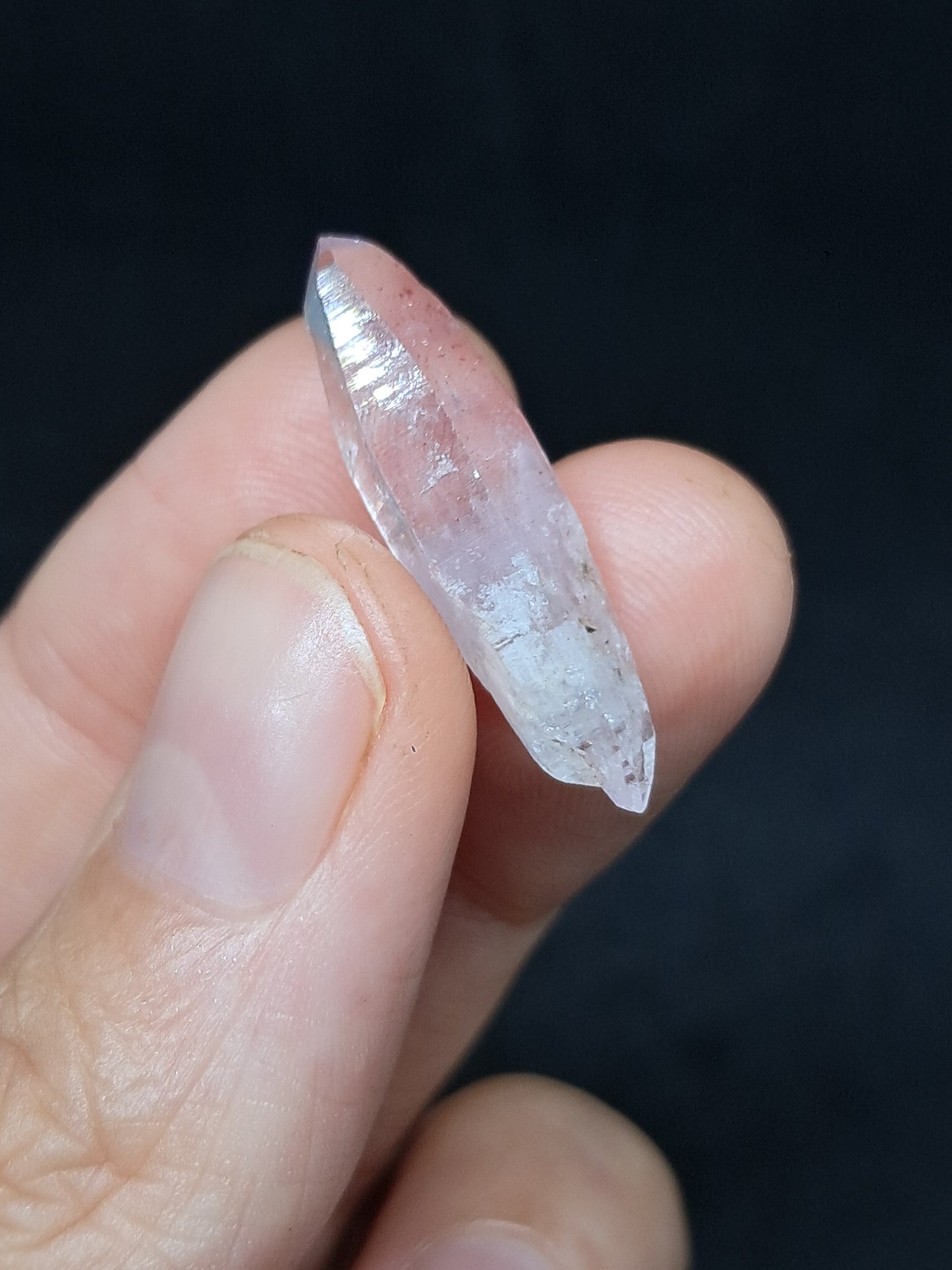 Punta Biterminada de Amatista de Veracruz con Inclusiones de Hematita (México) | Cristal Natural | Espécimen Mineral #VA58