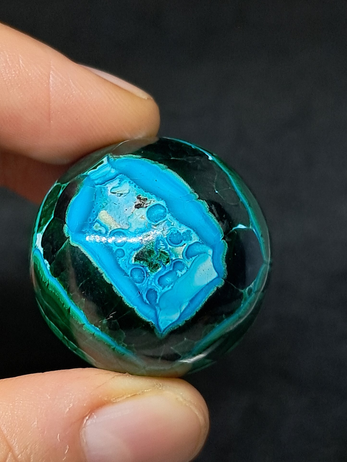 Chrysocolla w/ Malachite Sphere | Good Quality Natural Stone