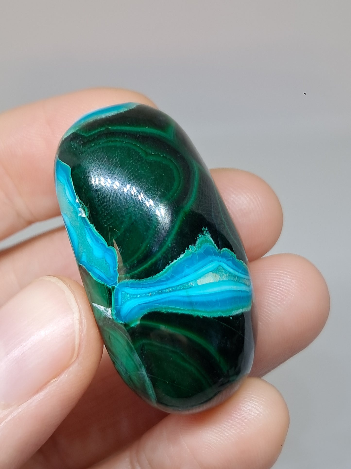 Chrysocolla w/ Malachite Tumble | Polished Free Form | Good Quality | Natural Stone