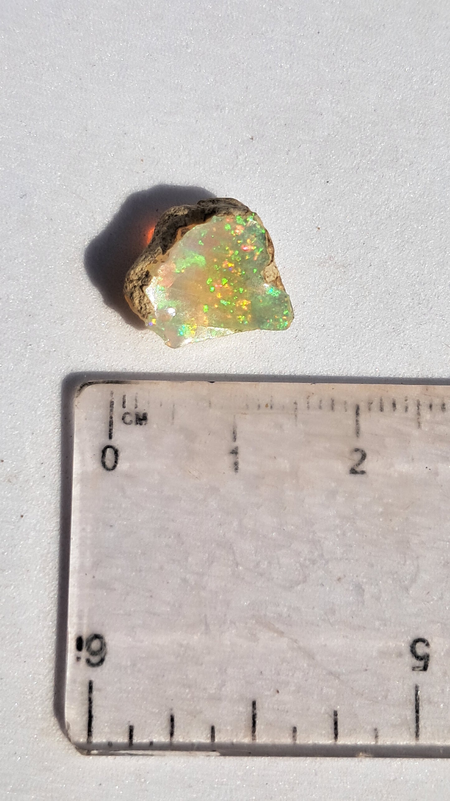 Natural Ethiopian Opal Rough | White Hydrophane Opal with Bright Play of Color #OP13