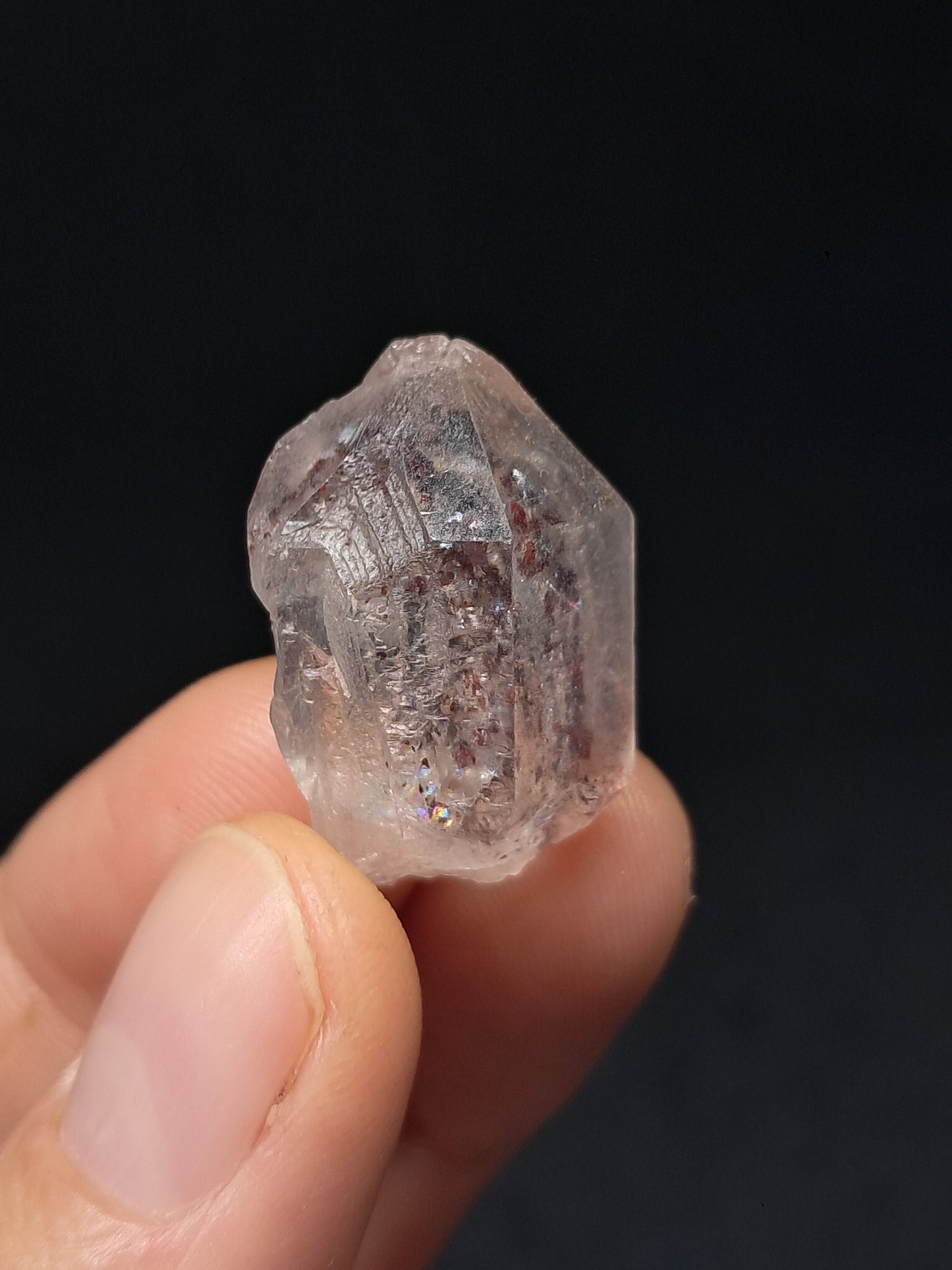 Hematite Included Quartz (Karur) Natural Crystal Point | Mineral Specimen #HPQ63