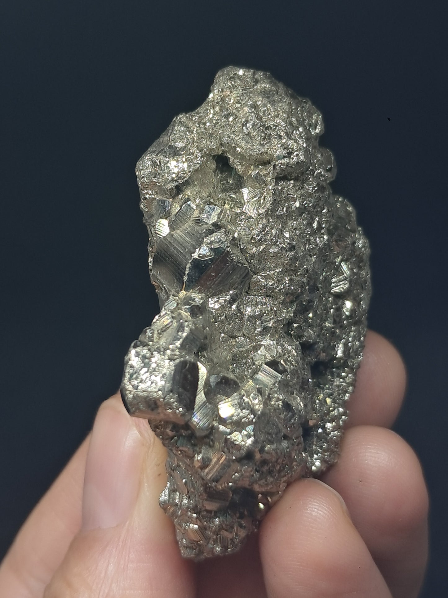Pirita en bruto (Perú) Drusa natural | Ejemplar mineral | Rocas y cristales #PR28