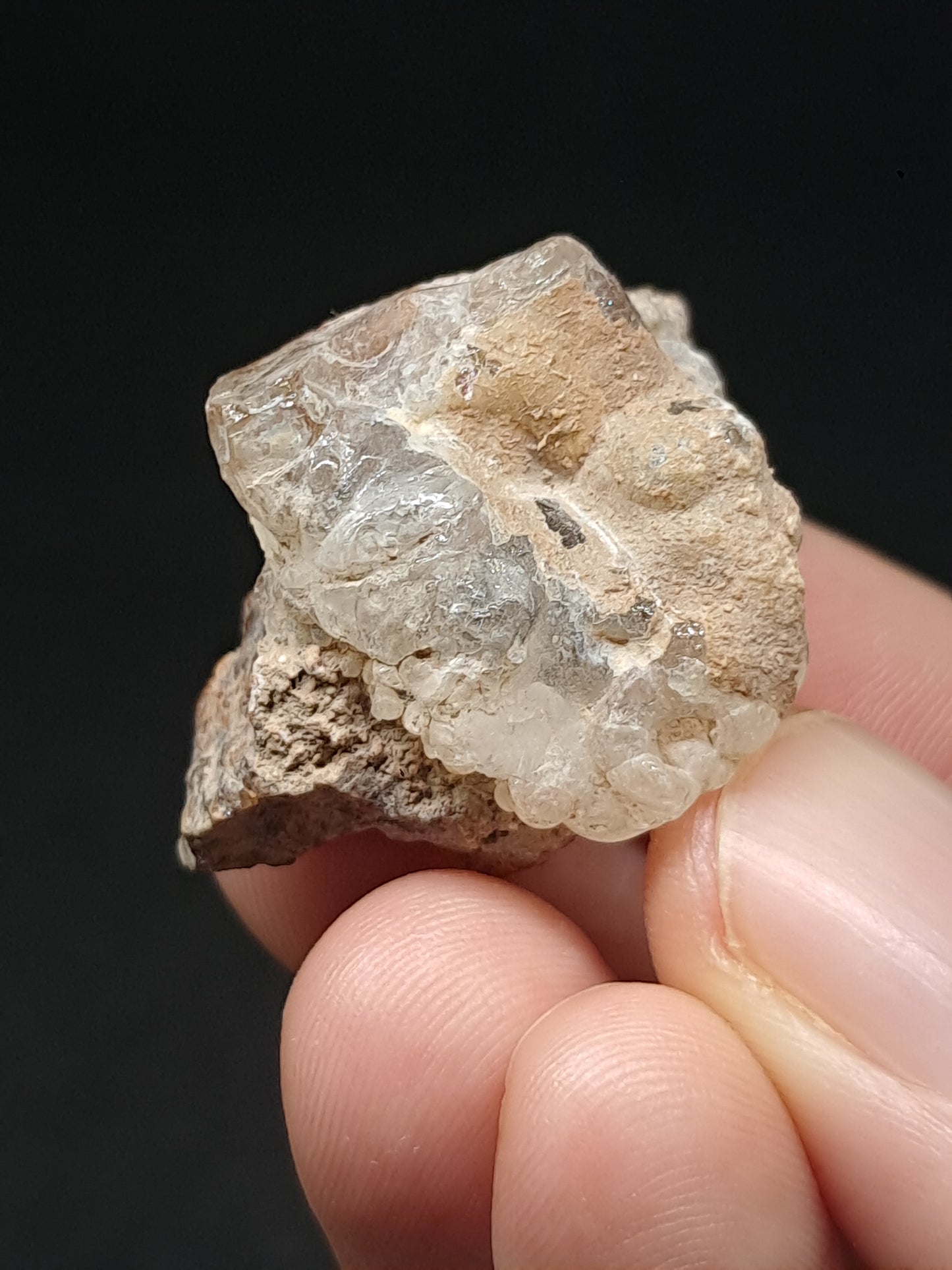 Hyalite Opal on Matrix (Mexico) Rough Crystal Stone | UV-Reactive Mineral Specimen #OH11