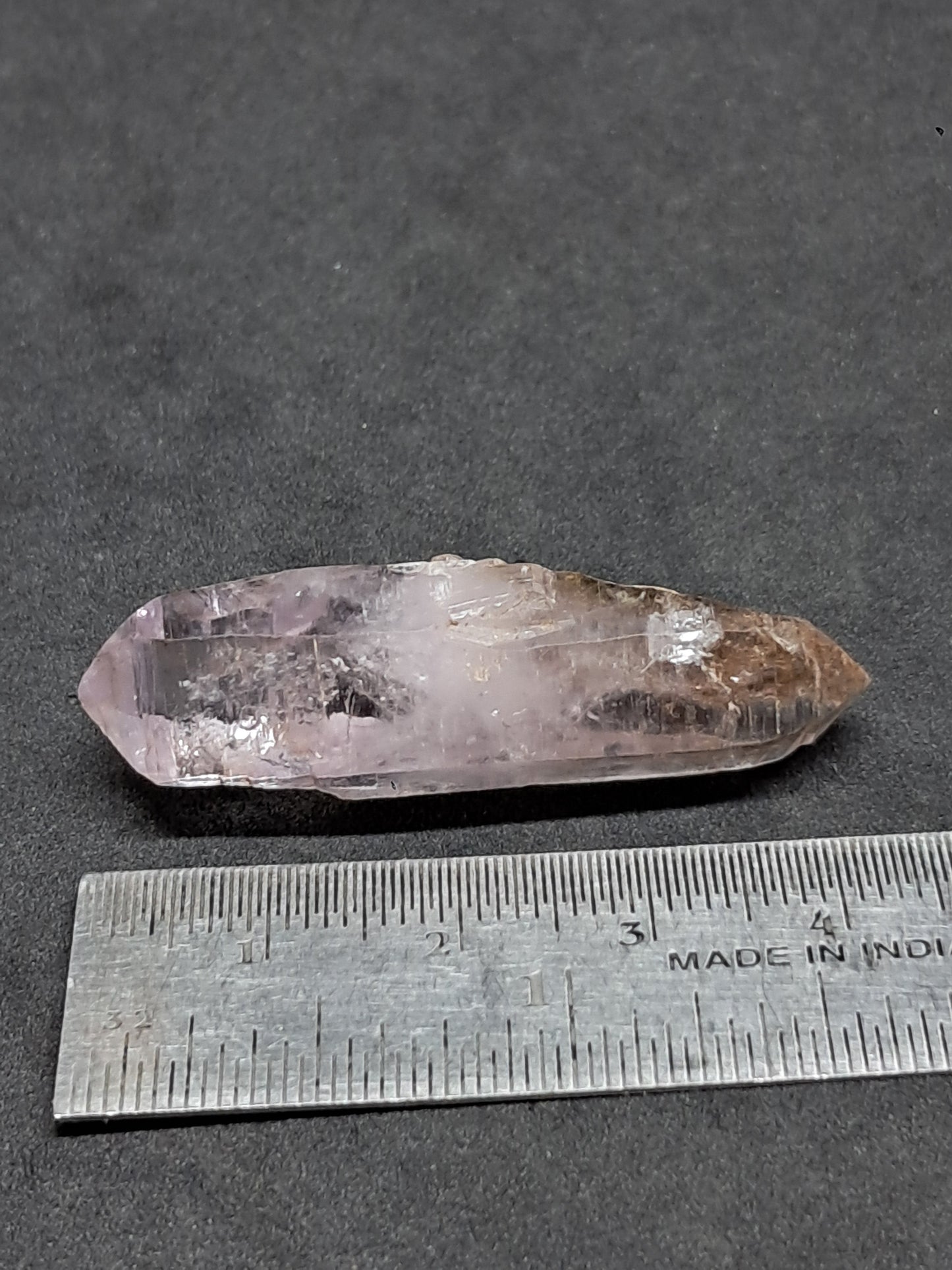 Cristal biterminado de amatista de Veracruz (México) | Punta natural | Ejemplar mineral n.° VA39