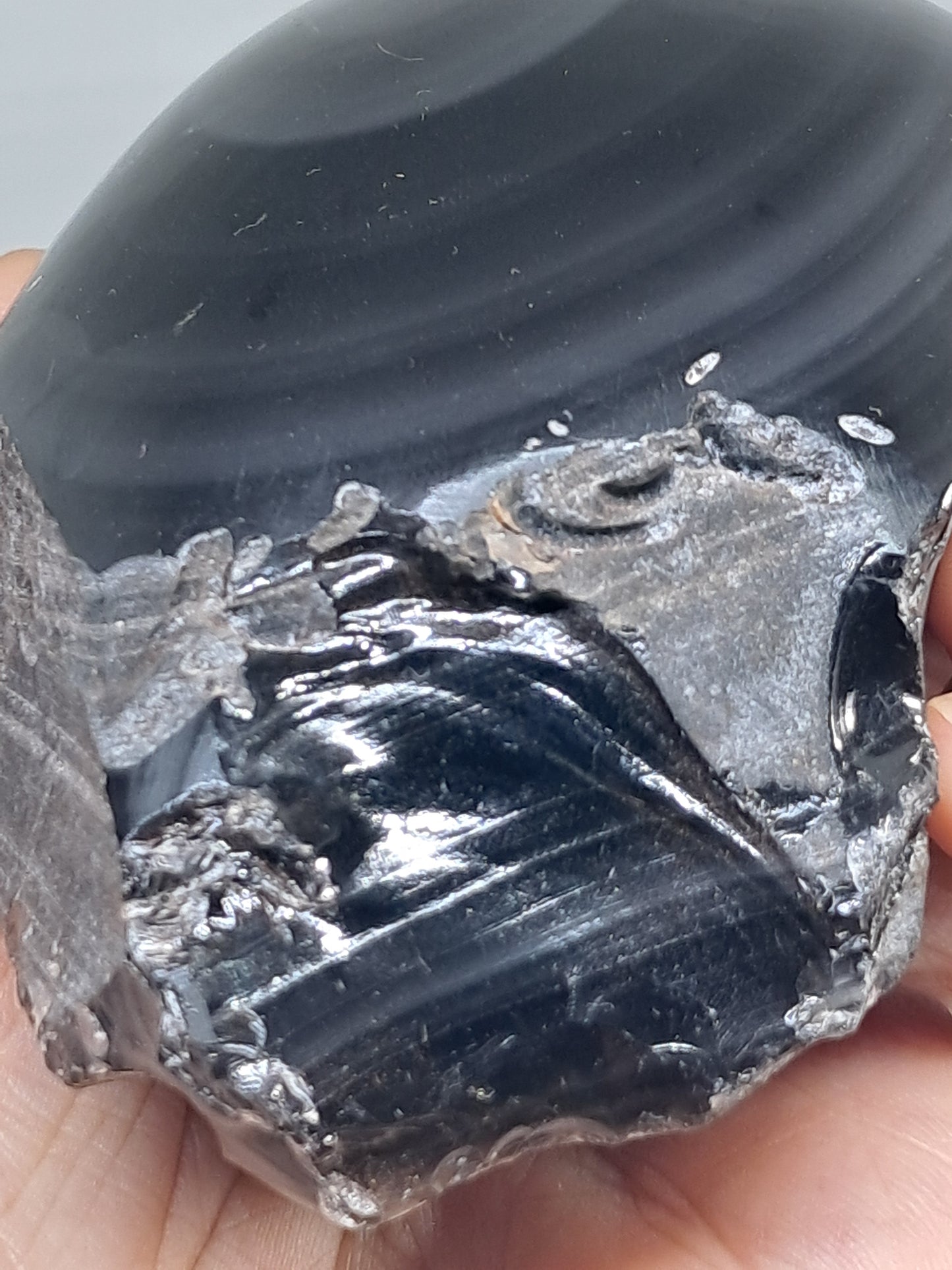 Rainbow Obsidian (Mexico) Natural Stone | Half Polished Half Rough #RO7