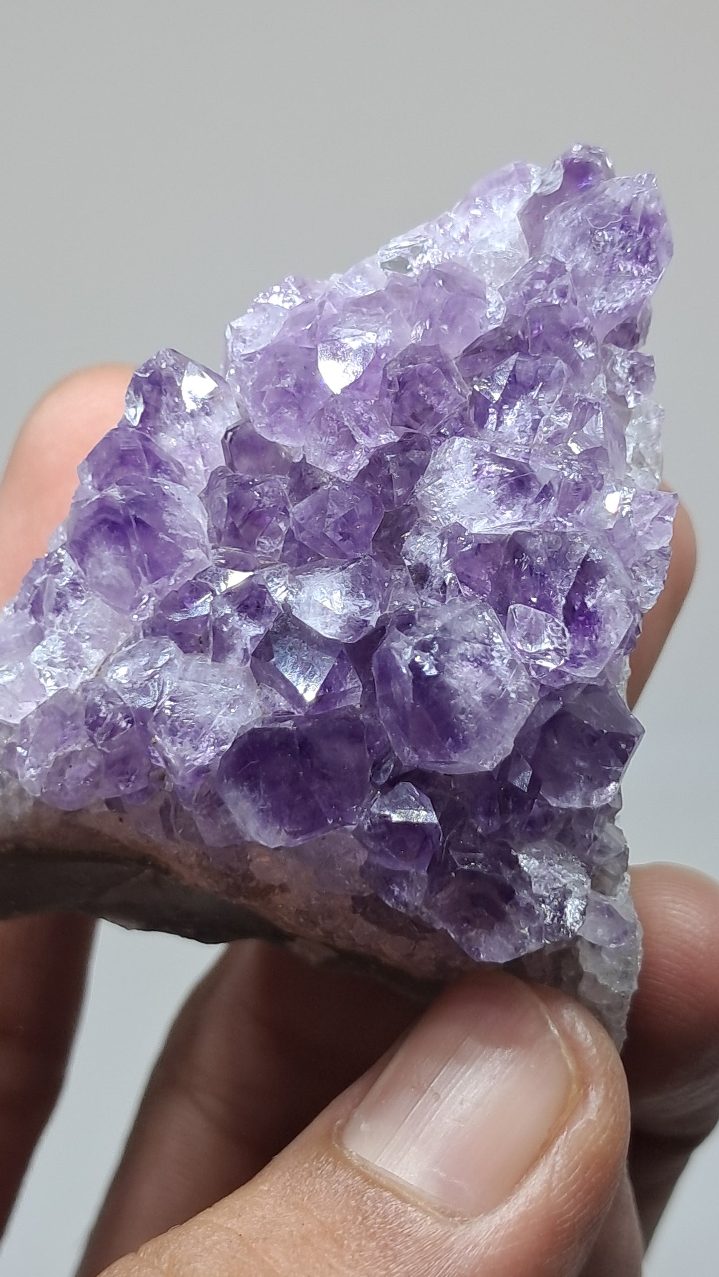 Amatista Morada Profunda Sobre Ágata (Brasil) | Drusa Natural | Mineral #AMB6