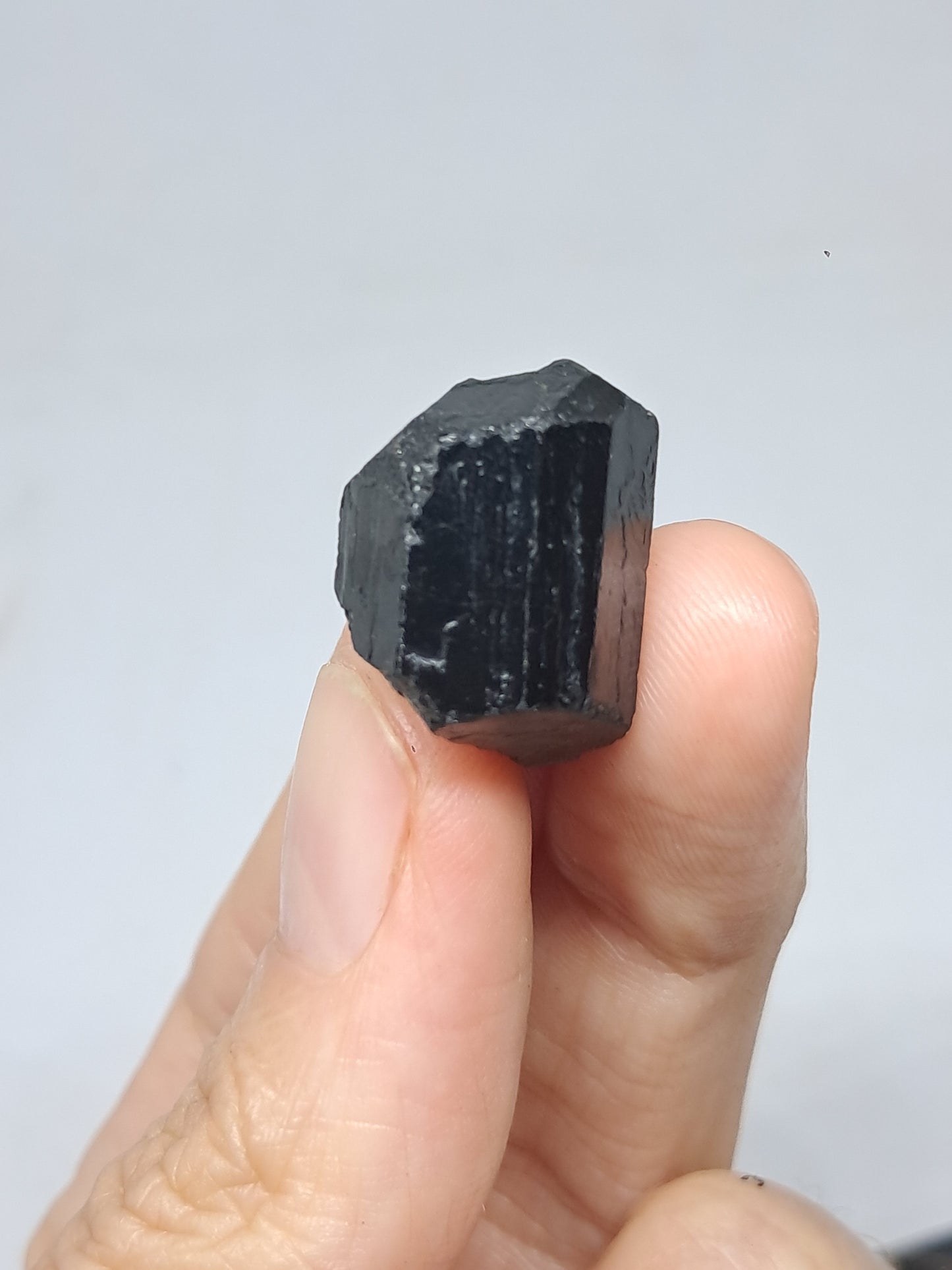 Small Black Tourmaline Crystals (Karnataka) Natural Stone | Mineral Specimen #BT4