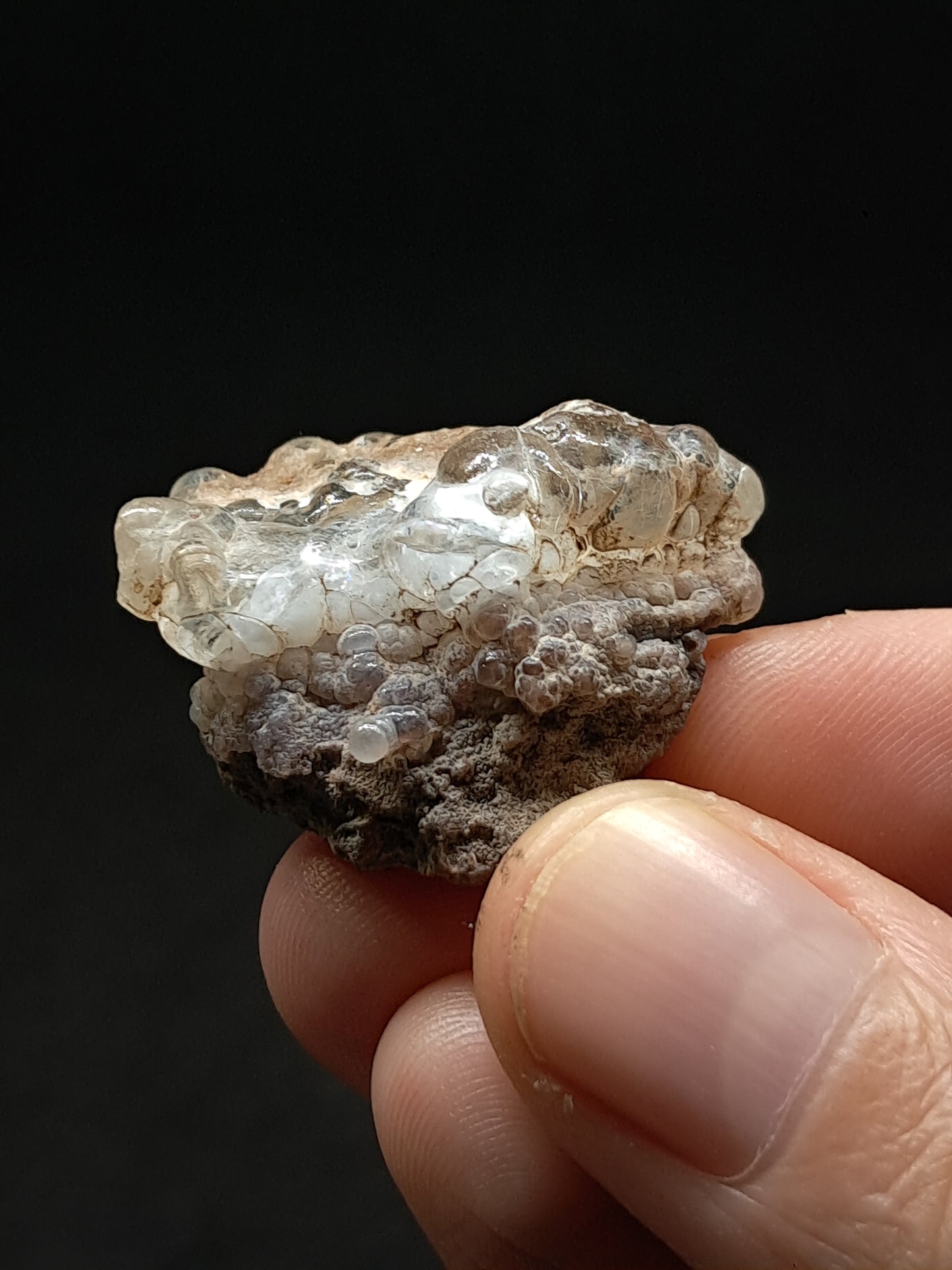 Hyalite Opal on Matrix (Mexico) Rough Crystal Stone | UV-Reactive Mineral Specimen #OH18