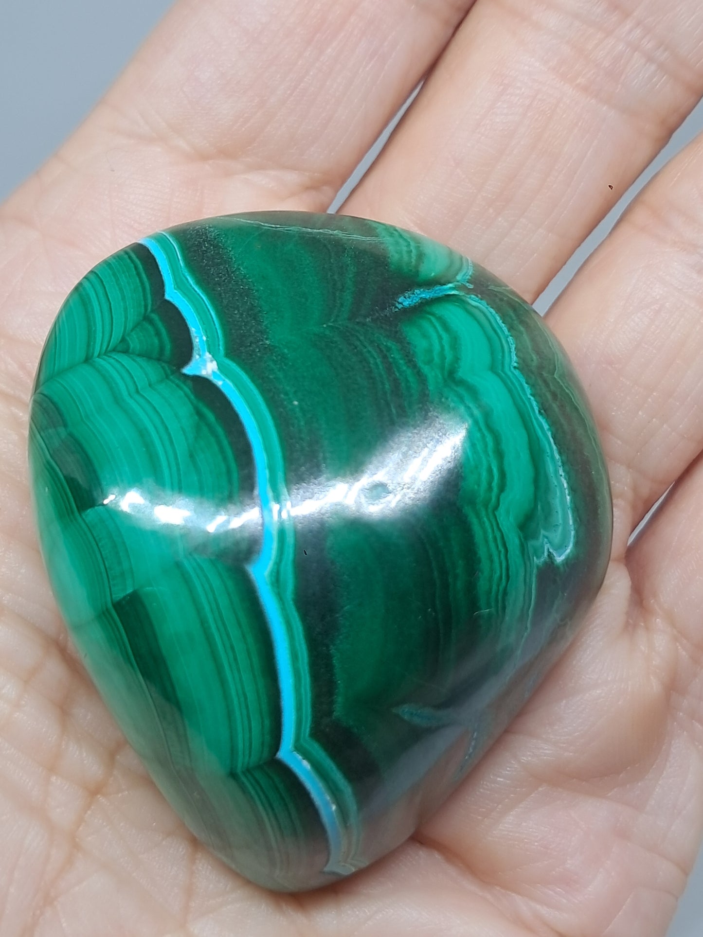 Malaquita crisocola en forma libre | Piedra natural pulida | Buena calidad #CM19