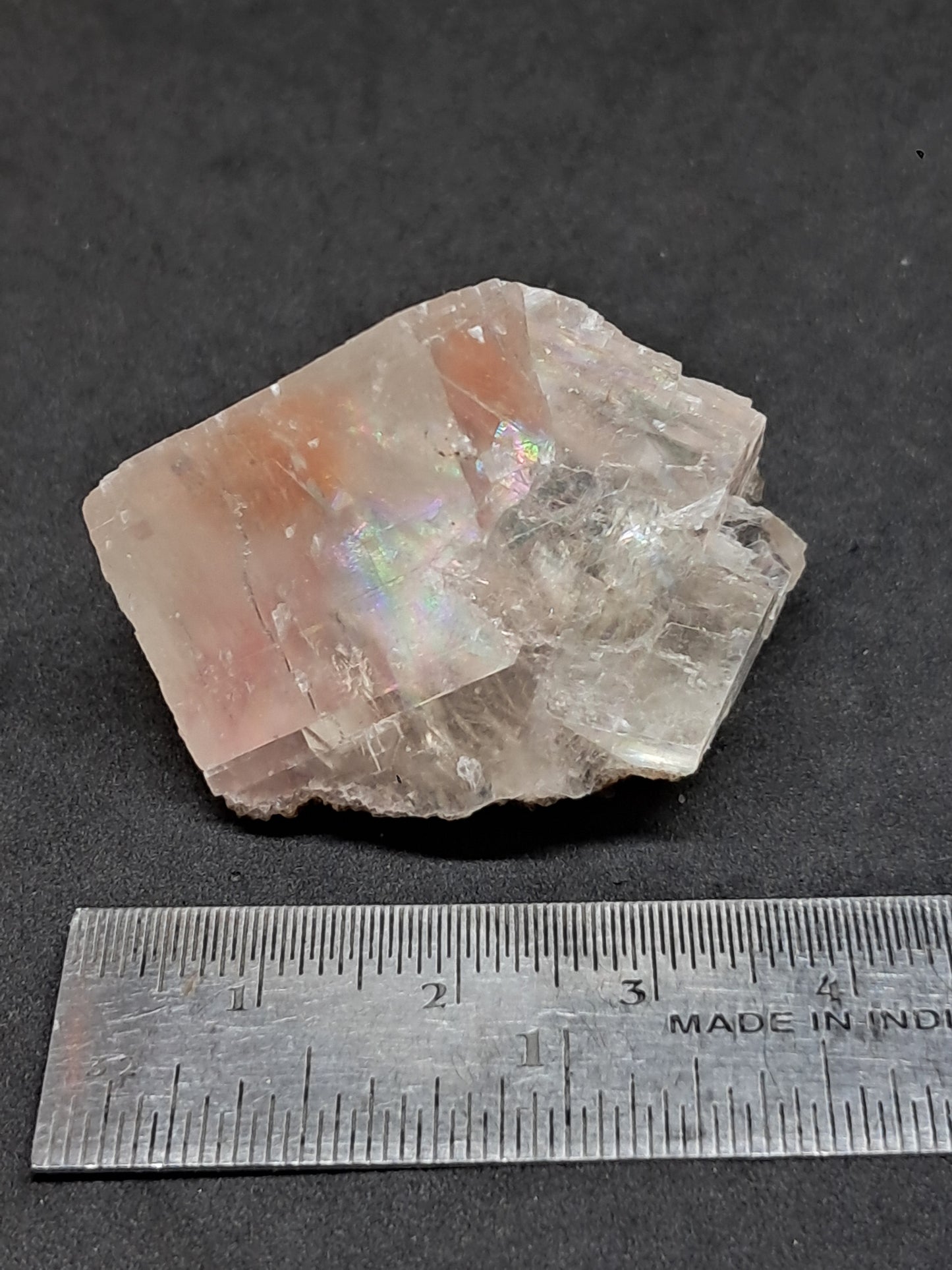 Calcita Rojiza/Rosa con Mesolita *Hallazgo Raro* (Pithampur) Cristal Natural | Piedra Bruta | Muestra Mineral #CA35