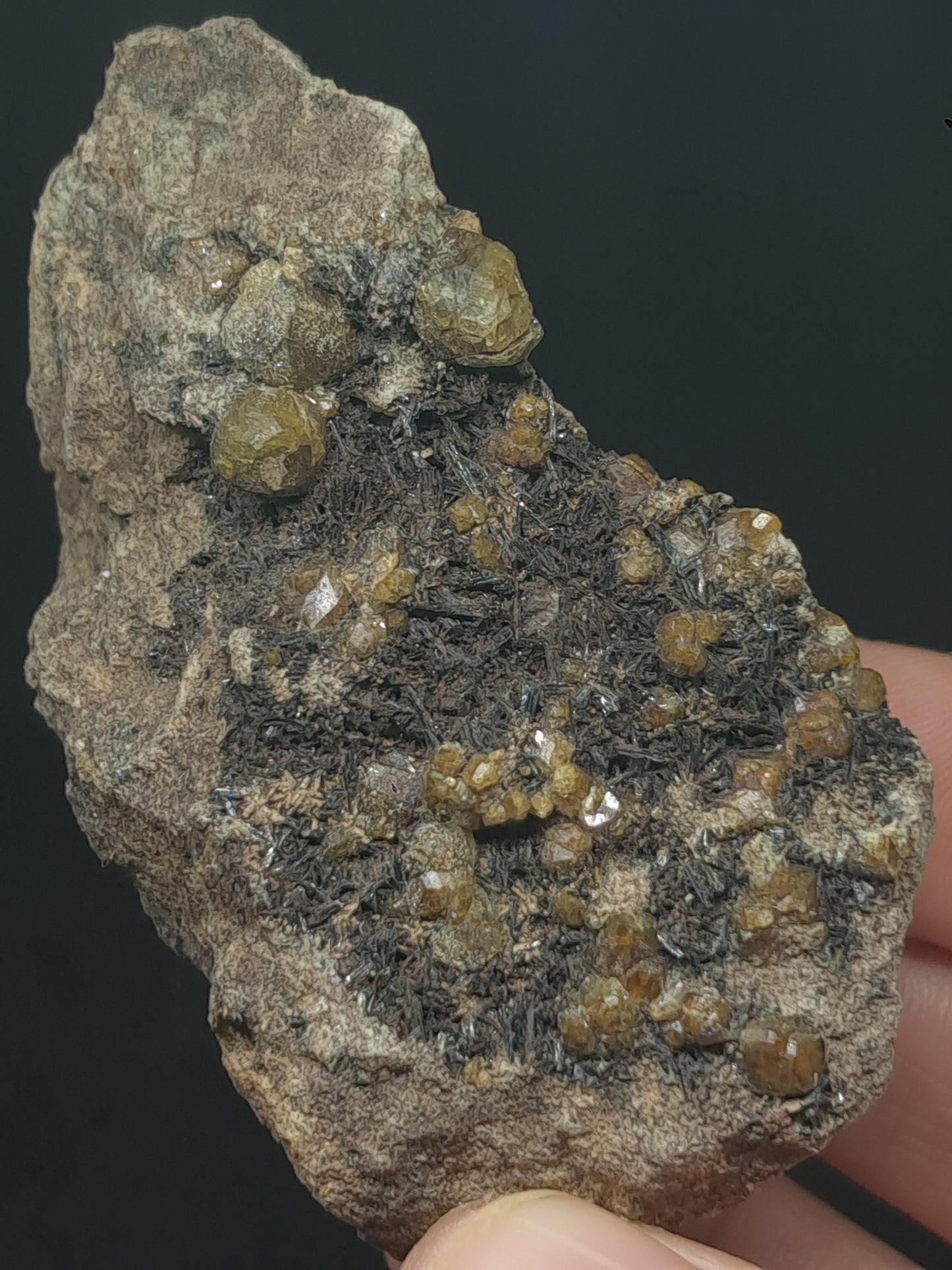 Green Garnet on Matrix (Mexico) Andradite Garnet Cluster |Rough Crystal Stone | Mineral Specimen #GR26