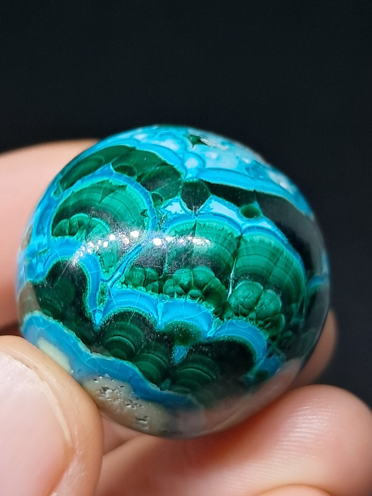 Chrysocolla w/ Malachite Sphere | Good Quality Natural Stone