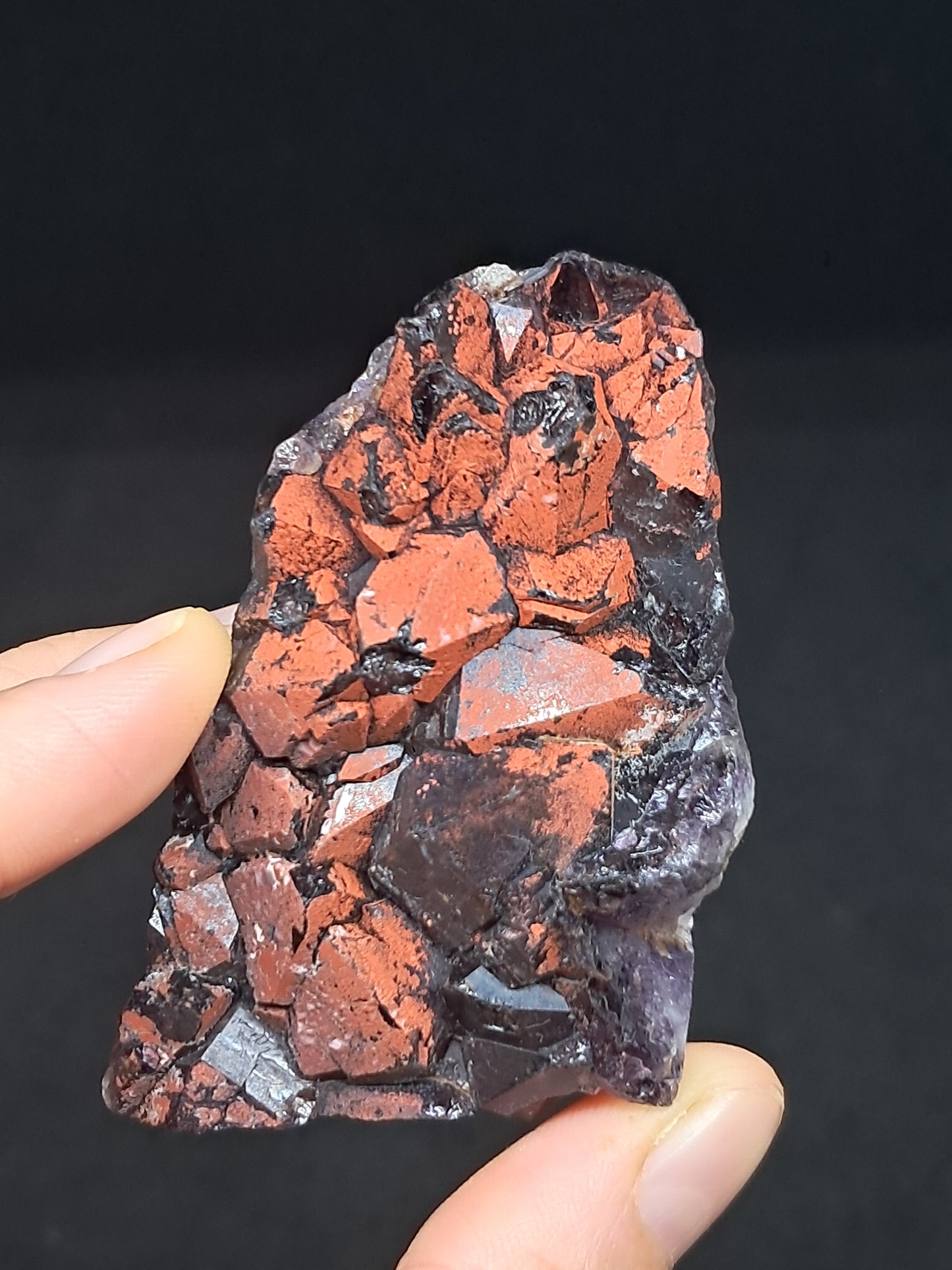 Amethyst w/ Hematite Cluster (Madhya Pradesh) | Mineral Specimen | Natural Stone #AM6