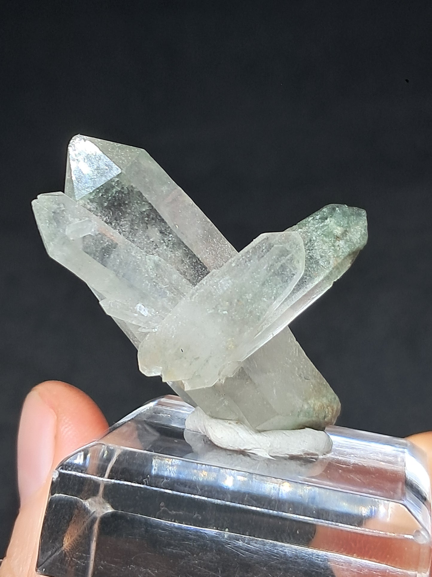 Chlorite Phantom Quartz *Bridge* *Biterminated* (Kullu) Natural Crystal | Garden Chamanic #CQ81