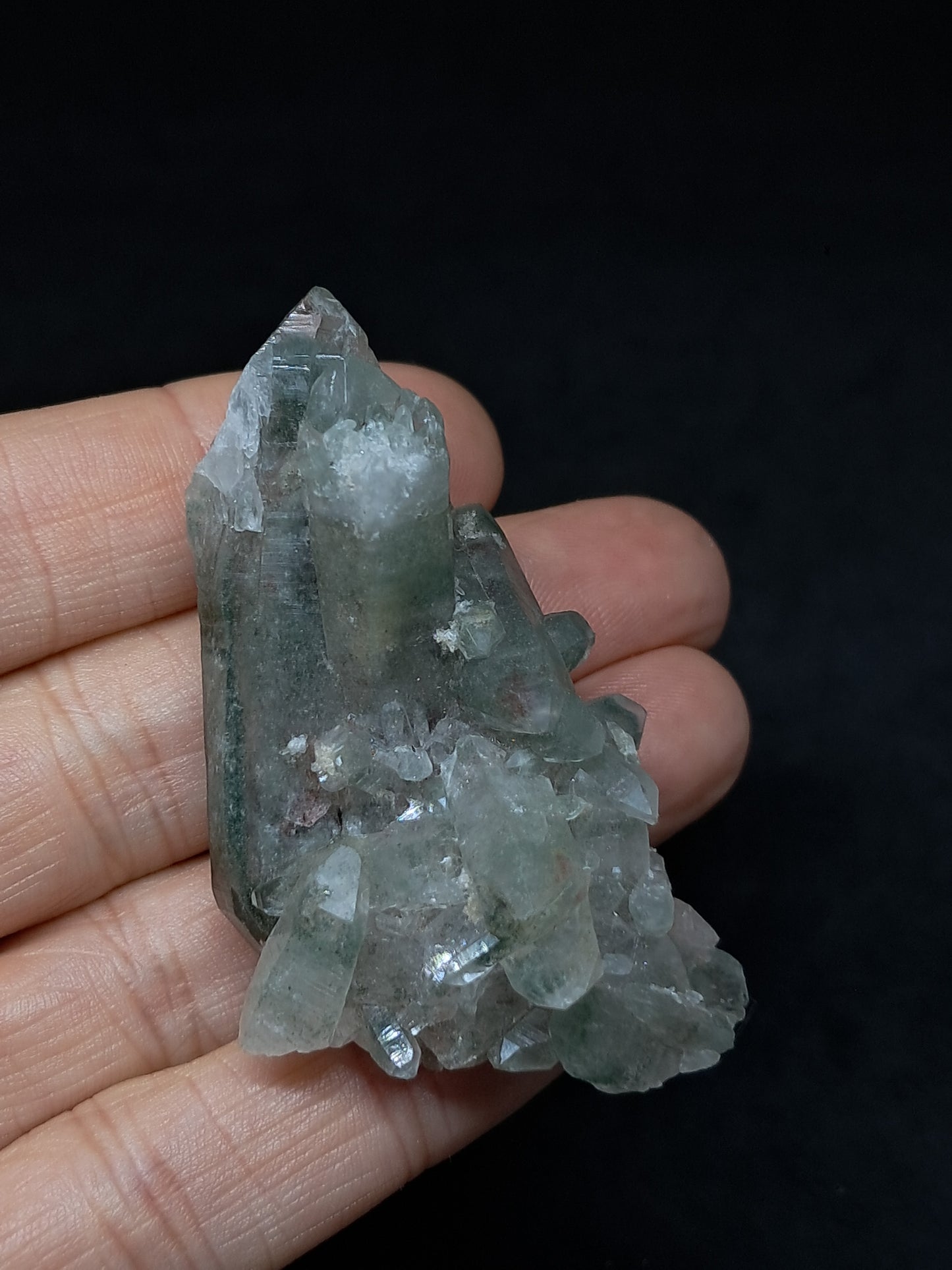 Chlorite Phantom Quartz (Kullu) Natural Point | Garden Chamanic Crystal #CQ75