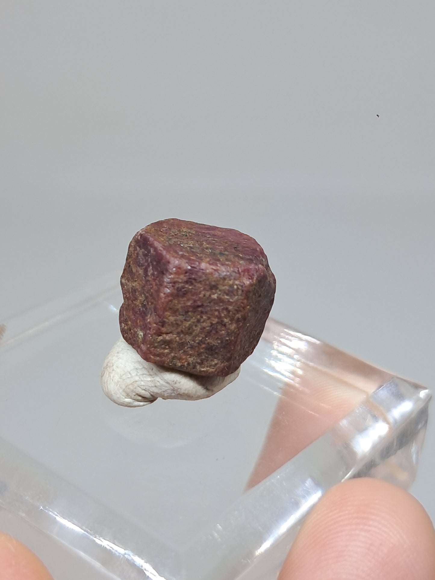 Cristal de rubí en bruto (Tamil Nadu) Piedra natural | Muestra mineral #RB24