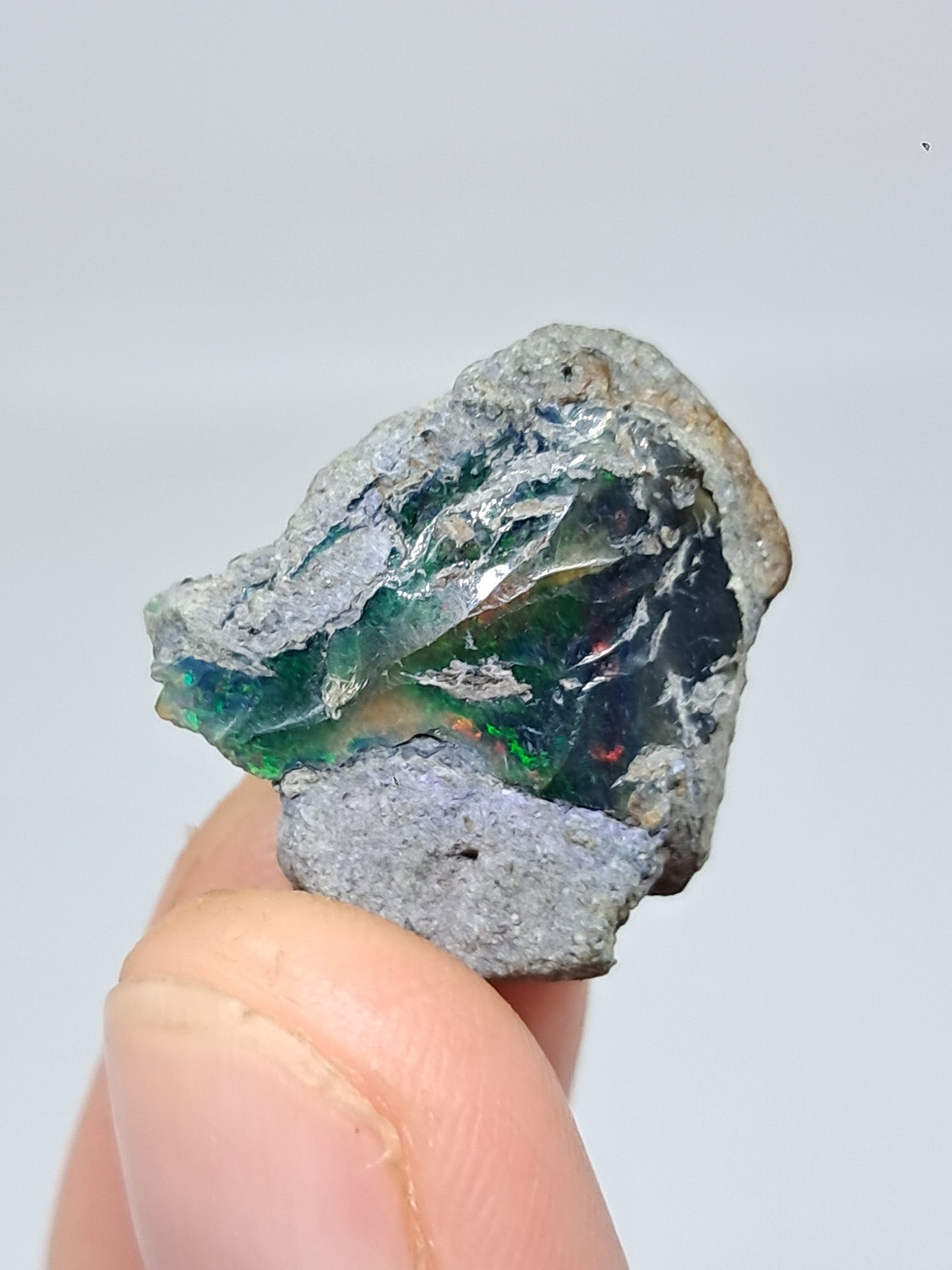 Natural Ethiopian Opal | Black Hydrophane Opal #OP27