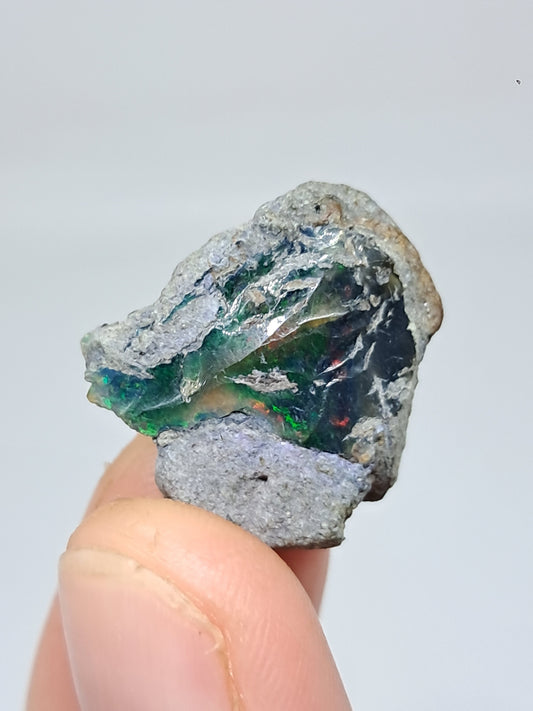 Natural Ethiopian Opal | Black Hydrophane Opal #OP27