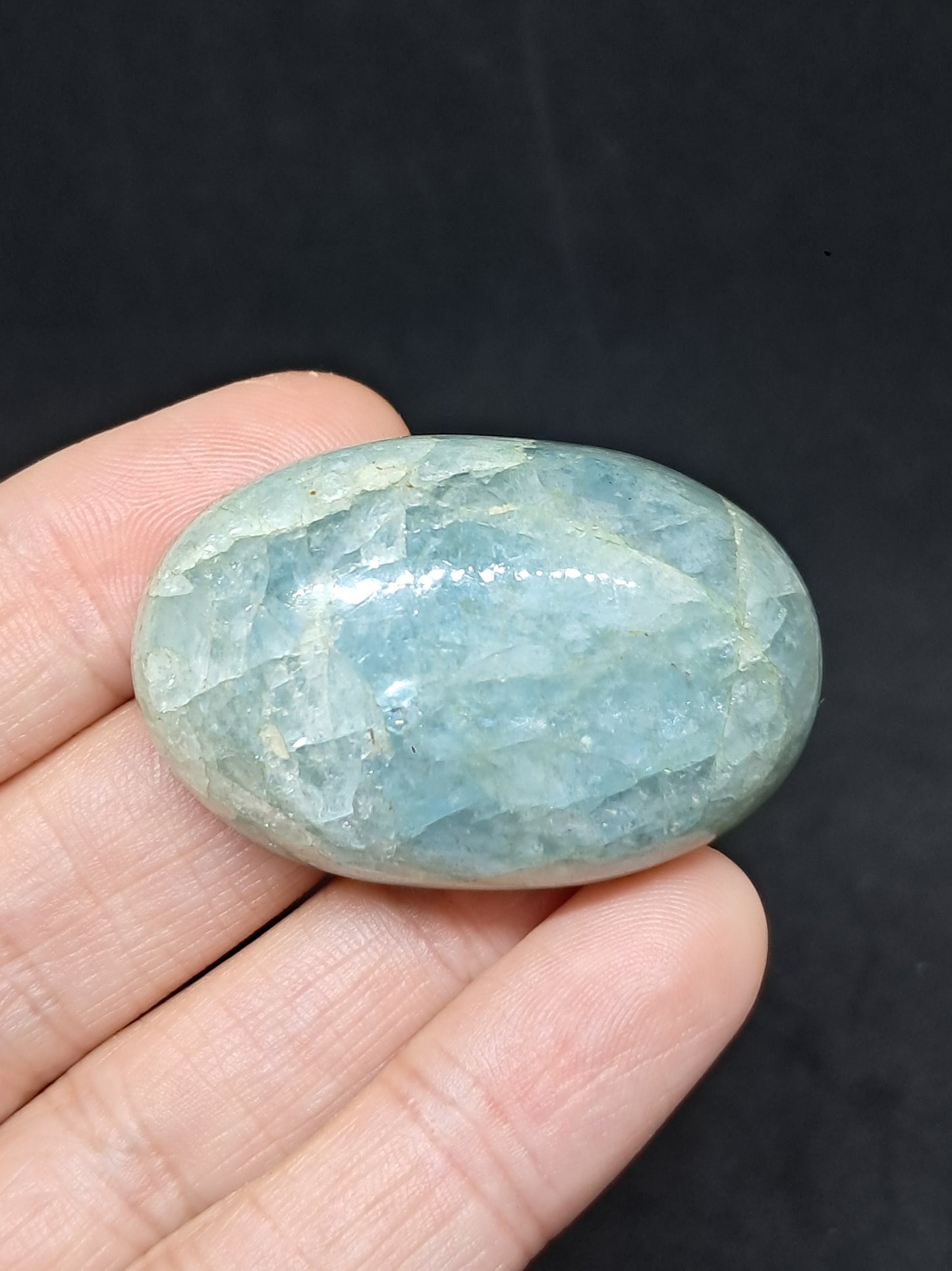 Aquamarine Cabochon Large Size | Polished Natural Stone