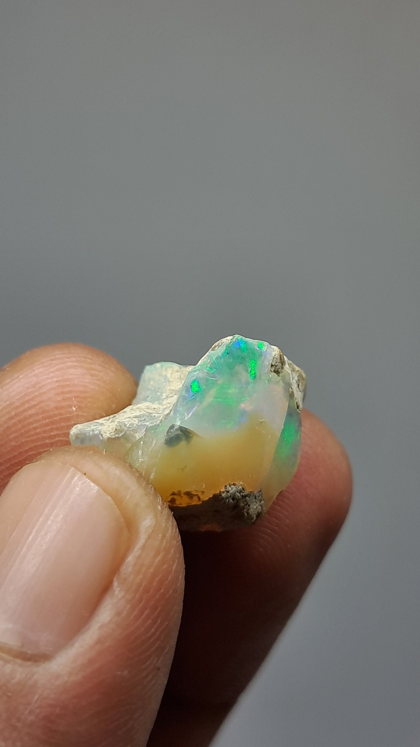 Natural Ethiopian Opal Rough | White Hydrophane Opal with Flashy Play of Colors #OP21