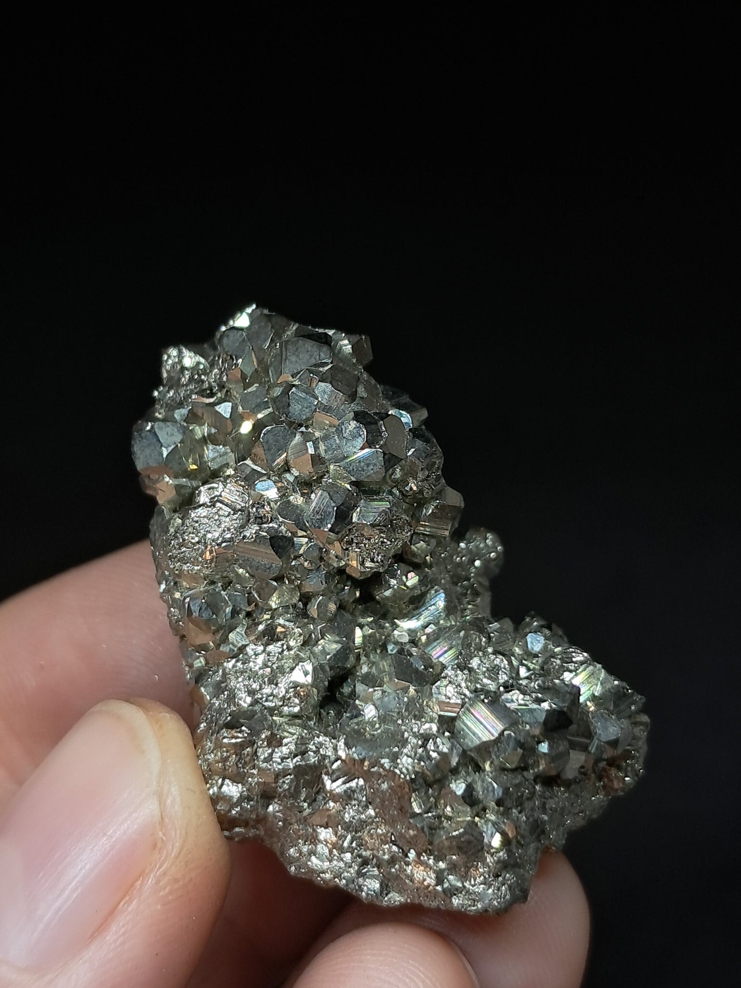 Pirita en bruto (Perú) Drusa natural | Muestra mineral | Rocas y Cristales #PR32