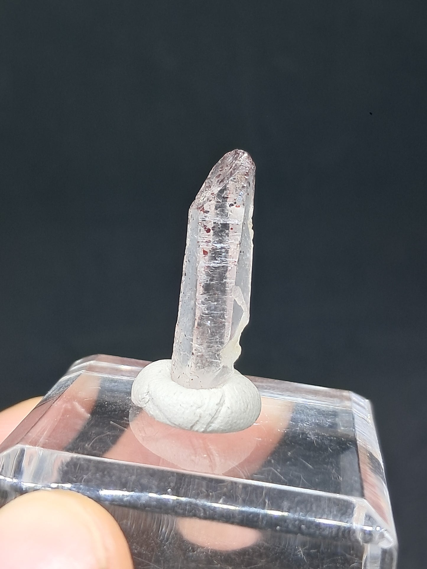 Quartz w/ Hematite Inclusions (Karur) Natural Crystal Point | Mineral Specimen #HPQ70