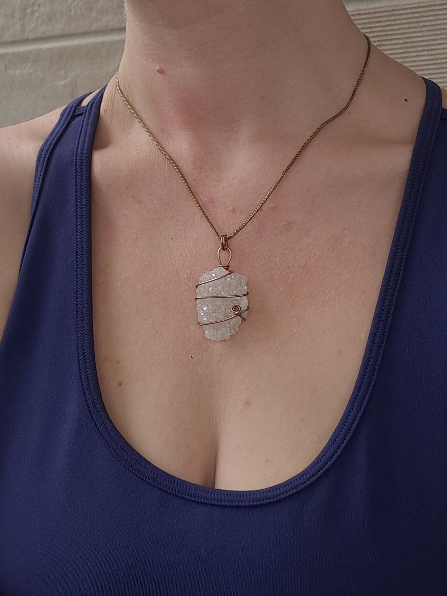 Clear Apophyllite Pendant | Handcrafted Jewelry | Unique Necklace #JL49