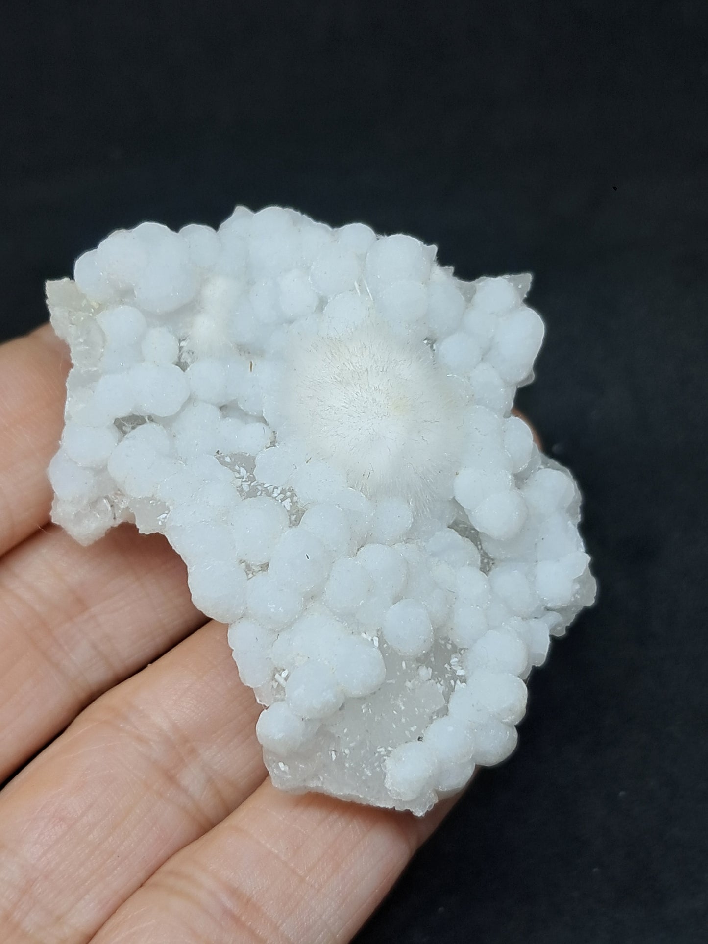 Okenite w/ Gyrolite on Prehenite Matrix (Mumbai) Mineral Specimen | Collector Grade | Natural Crystal #OK24
