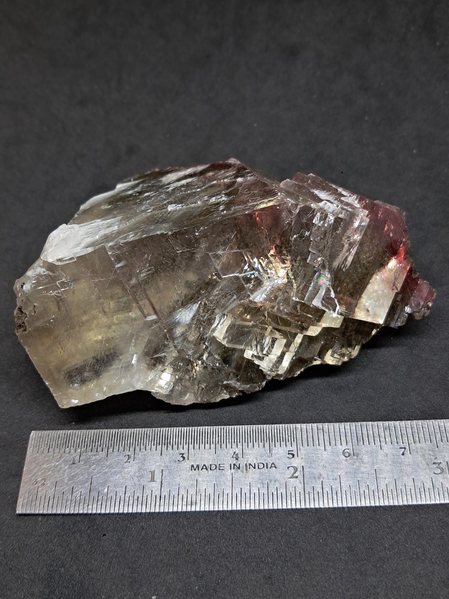 Calcita de frambuesa mohosa *Hallazgo raro* (Madhya Pradesh) Cristal natural | Piedra en bruto | Muestra mineral #CA37